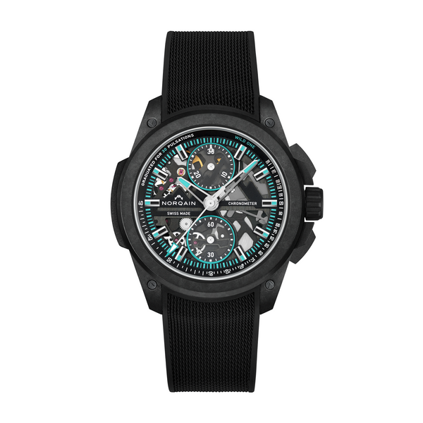 Norqain Independence Wild One Skeleton Chrono Turquoise Watch, 42mm Skeleton Dial, N3002.40Q01.B07.R02