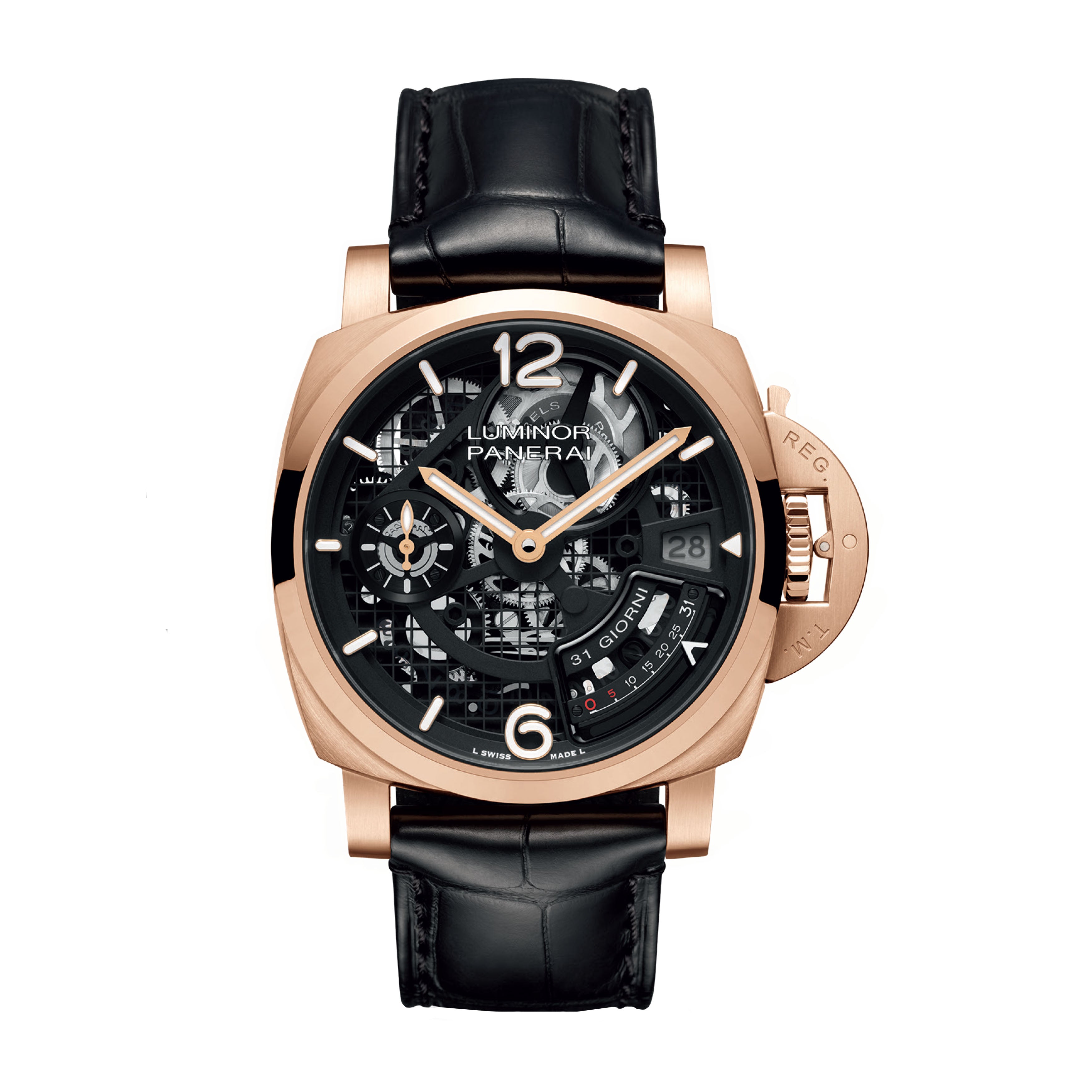 Panerai Luminor 31 Giorni Watch, 44mm Skeleton Dial, PAM01631