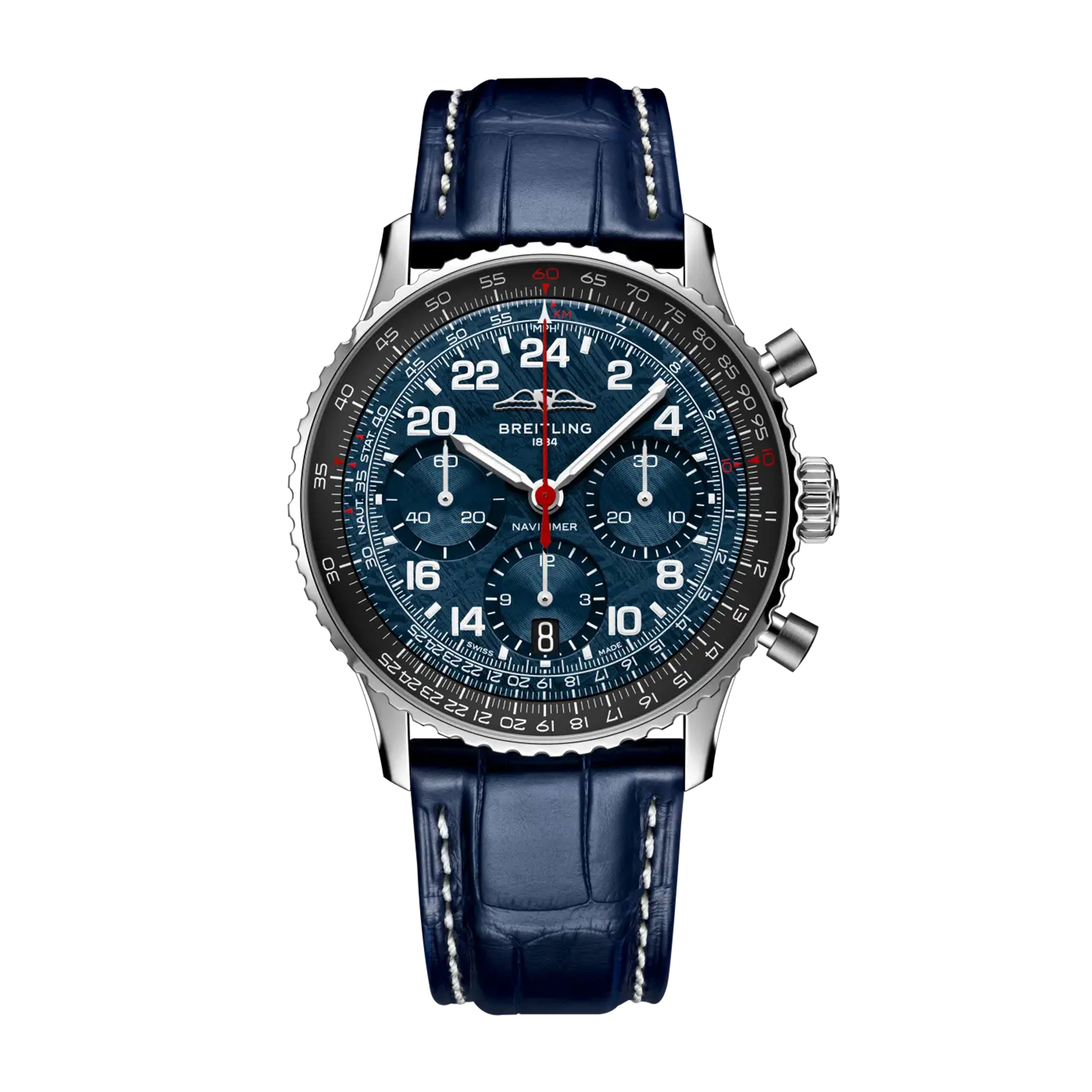 Breitling Navitimer B02 Chronograph 41 Cosmonaute Artemis II Watch, 41mm Blue Dial, AB02307A1C1P1