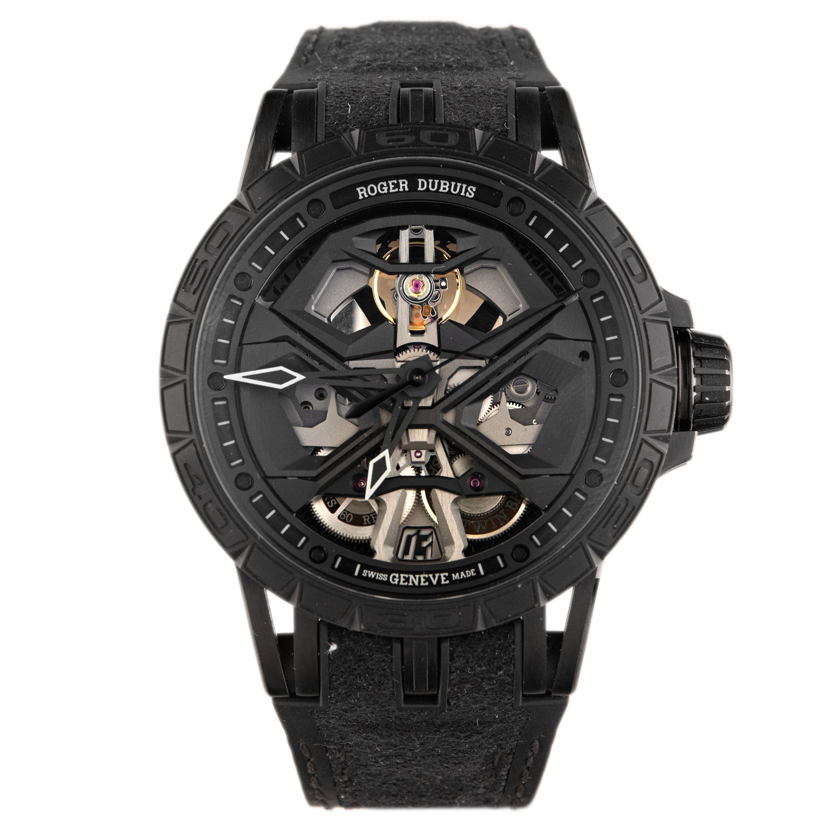 Roger Dubuis Excalibur Spider Monobalancier Huracan Titanium Skeleton Dial 45mm DBEX0829 Full Set