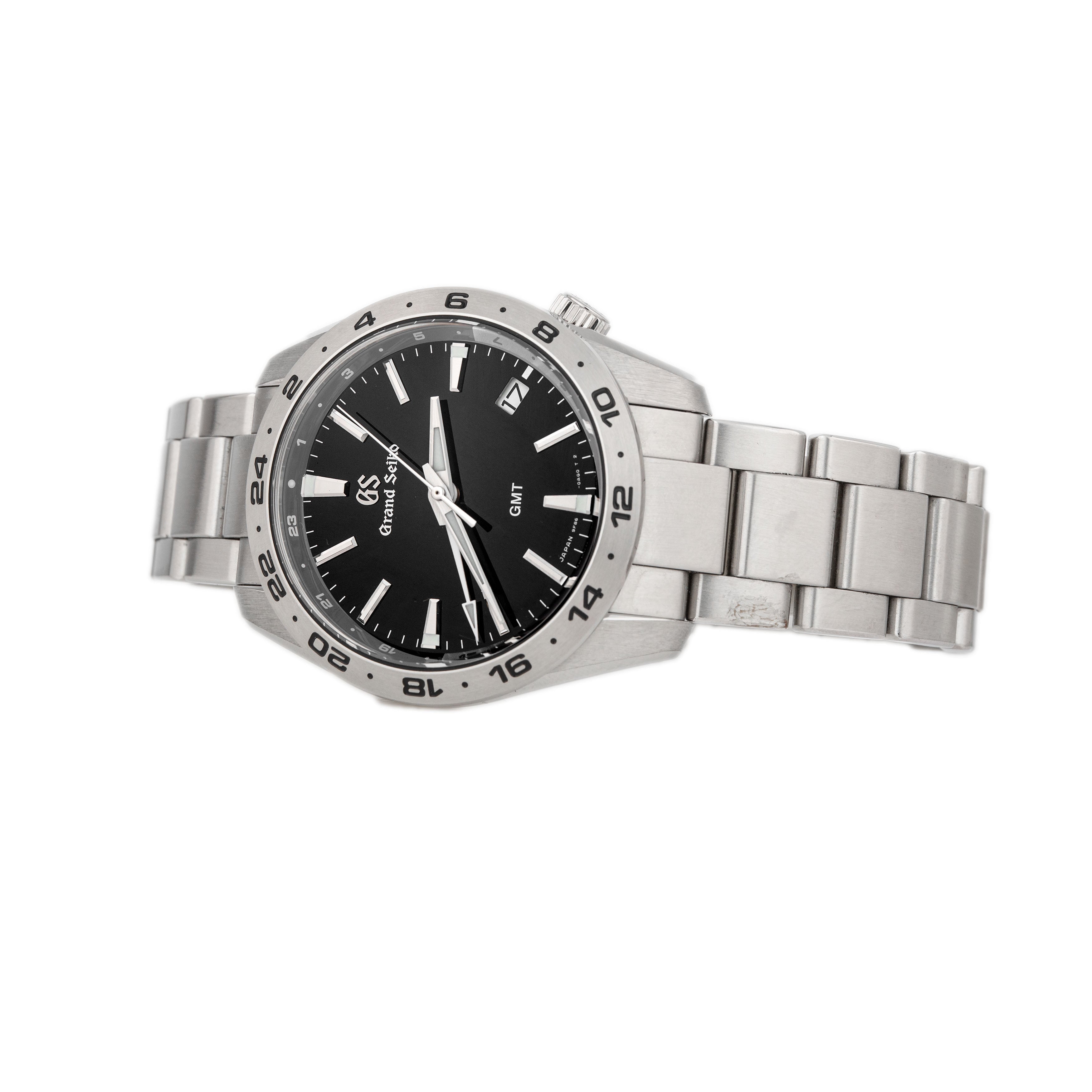 Grand Seiko Sport Collection Stainless Steel Black Dial 39mm SBGN027 Full Set