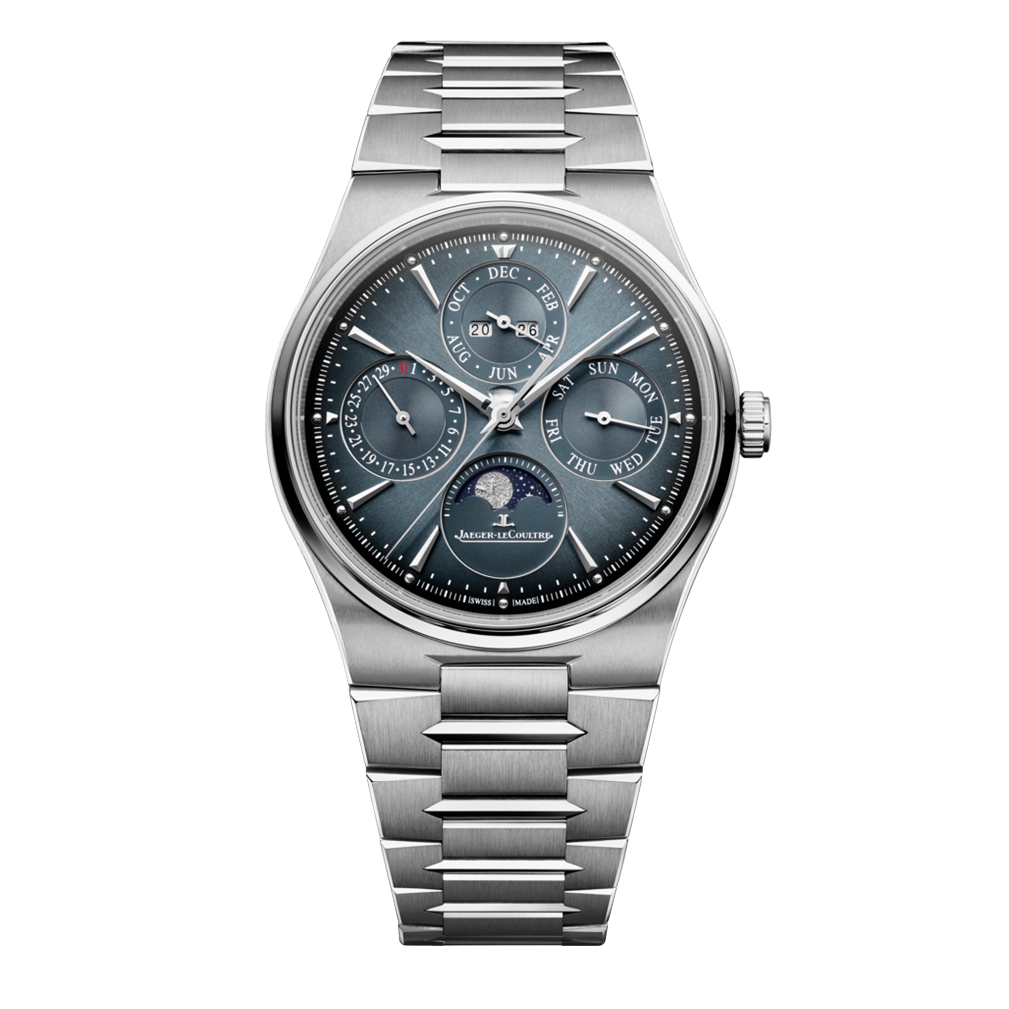 Jaeger-LeCoultre Master Control Chronometre Perpetual Calendar Watch, 39mm blue Dial, Q4178180