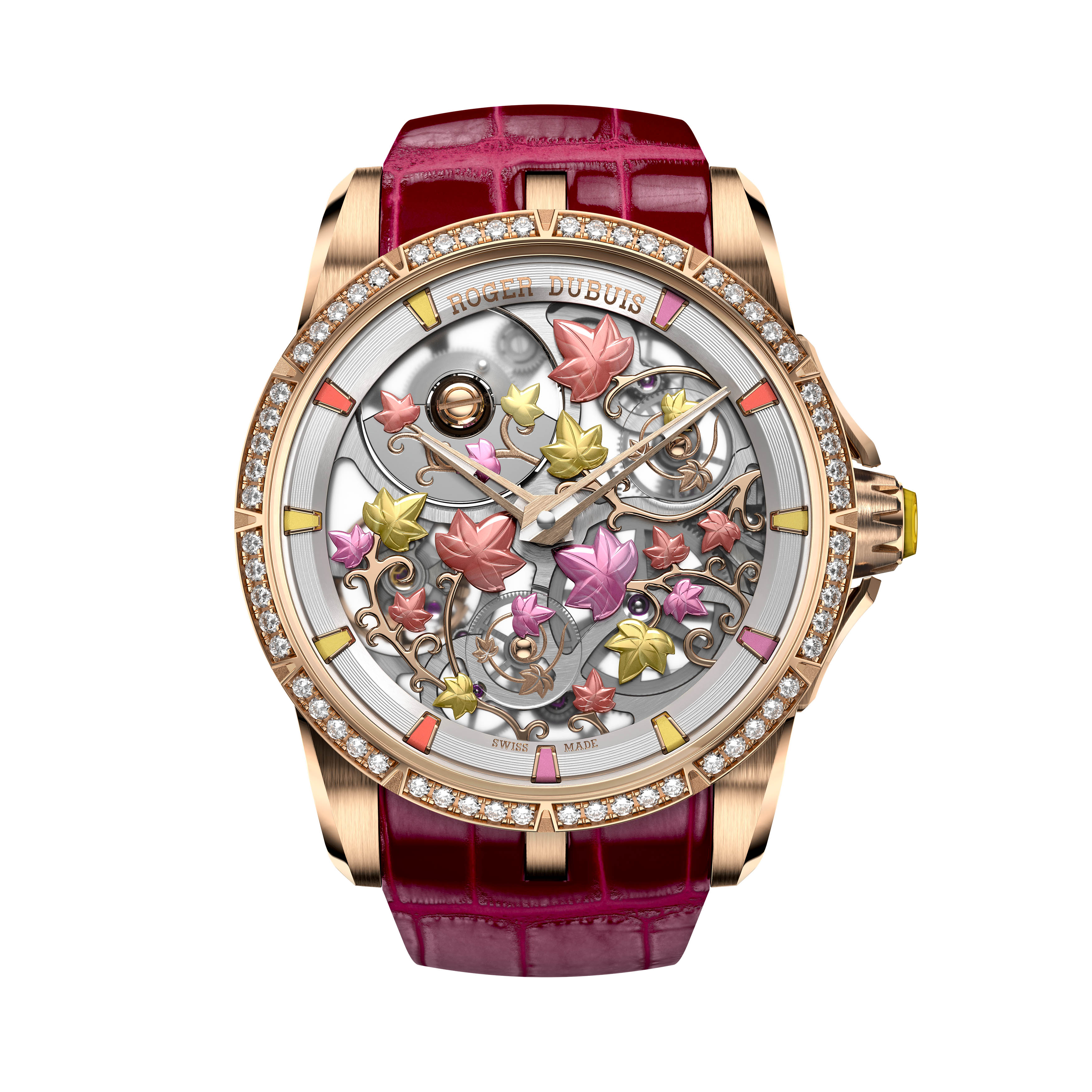 Roger Dubuis Excalibur Brocéliande Dawn Rose Watch, 38mm Gray Dial, DBEX1208
