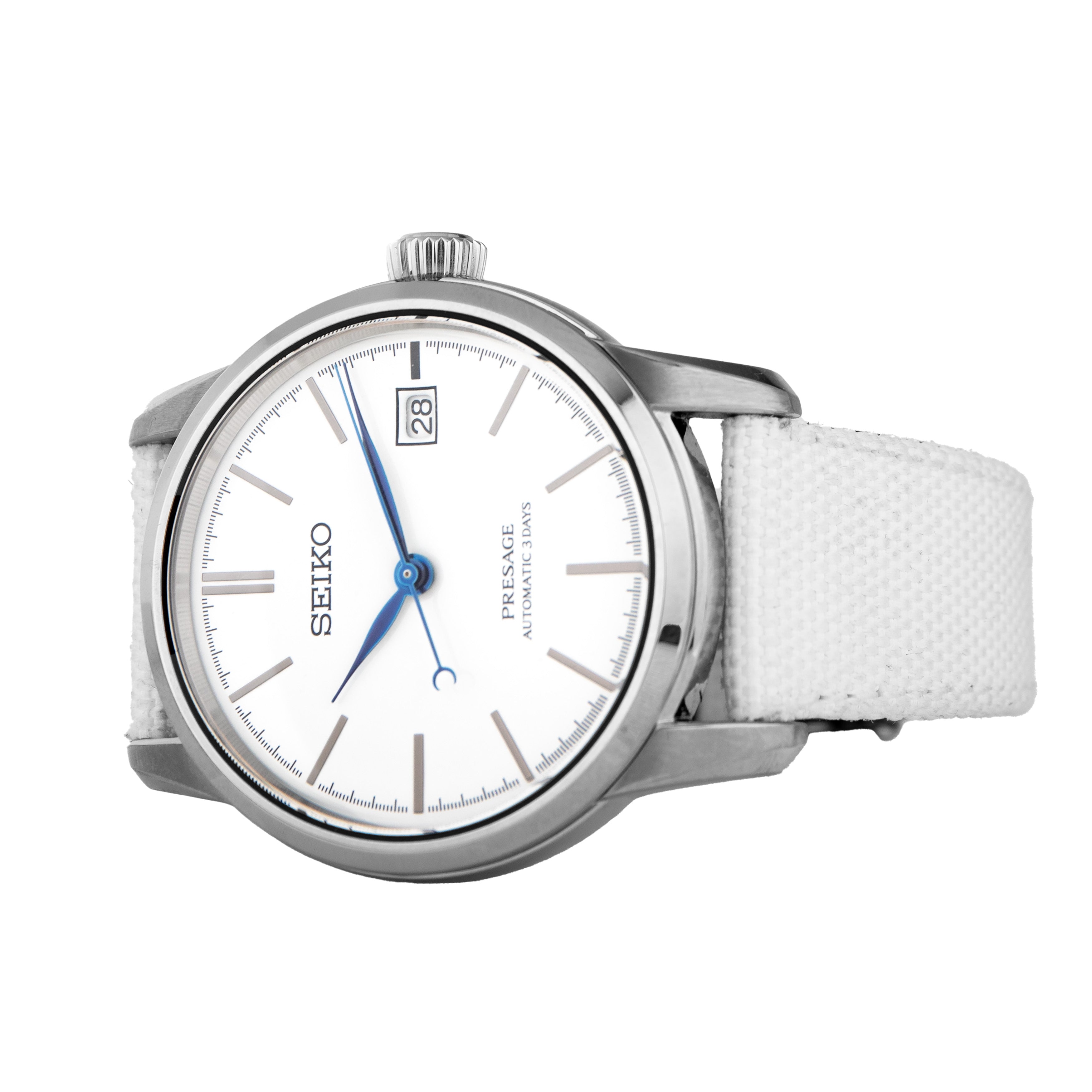 Seiko Presage SPB403 White Enamel Dial Craftsmanship Series