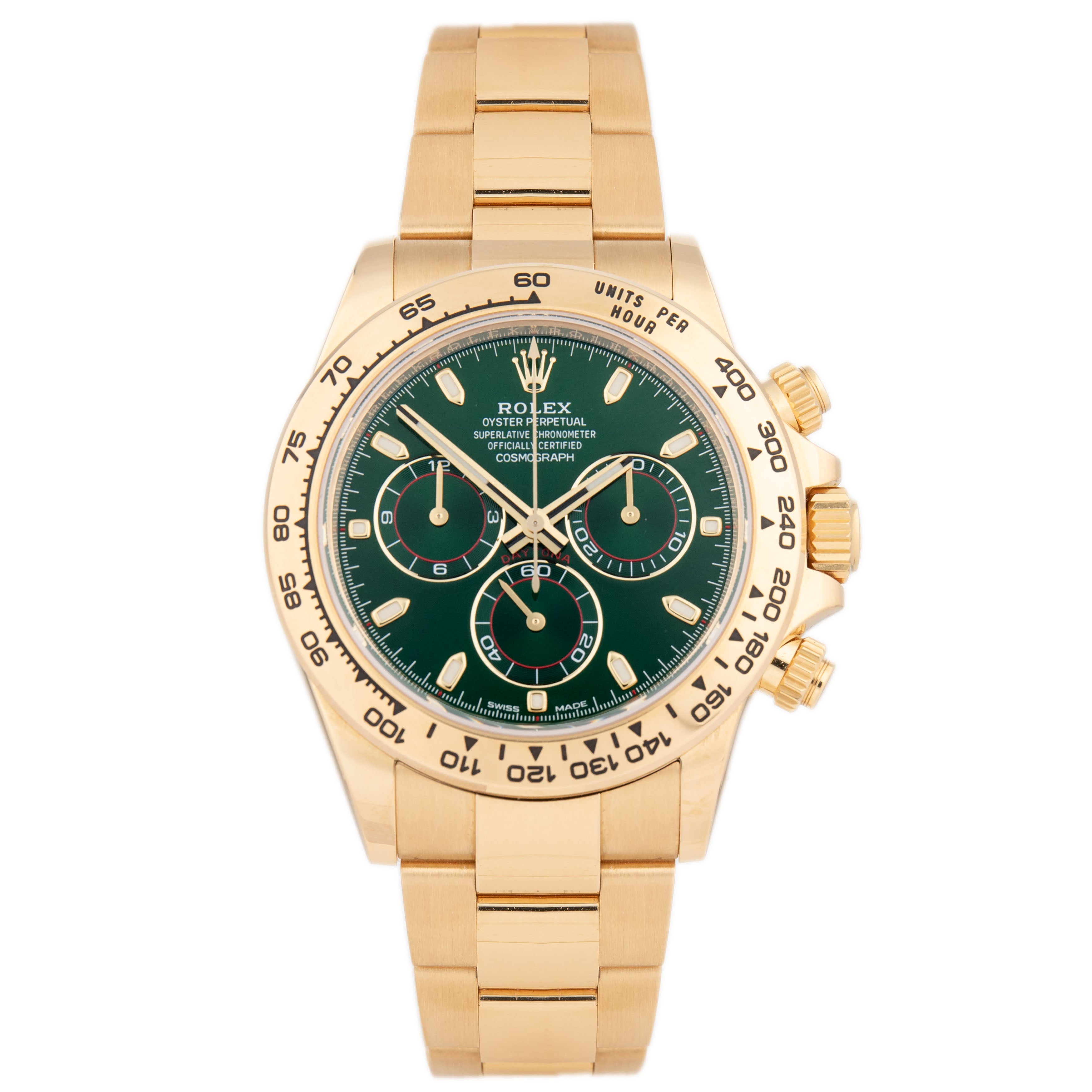 Rolex Cosmograph Daytona John Mayer Yellow Gold Green Dial 40mm 116508 Full Set