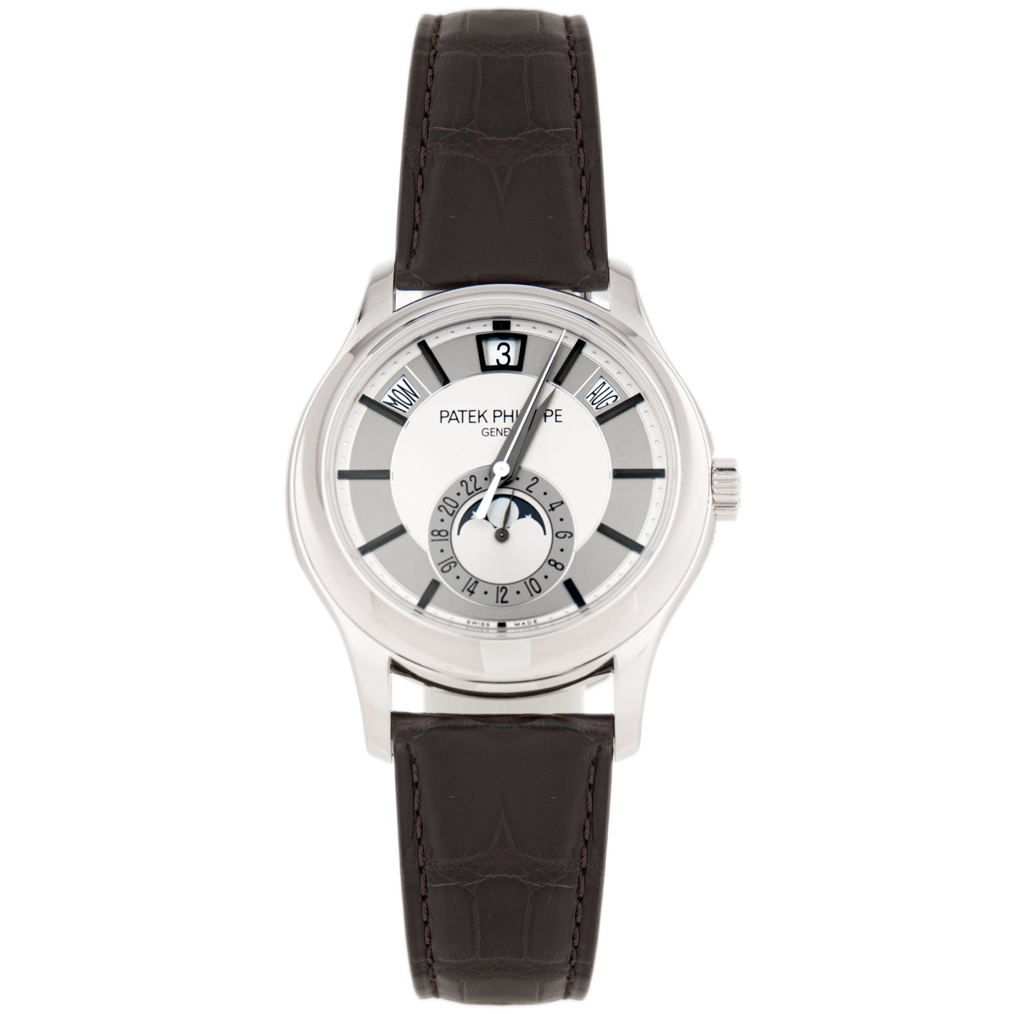 Patek Philippe Complications Annual Calendar White Gold Gray Dial 40mm 5205G Full Set