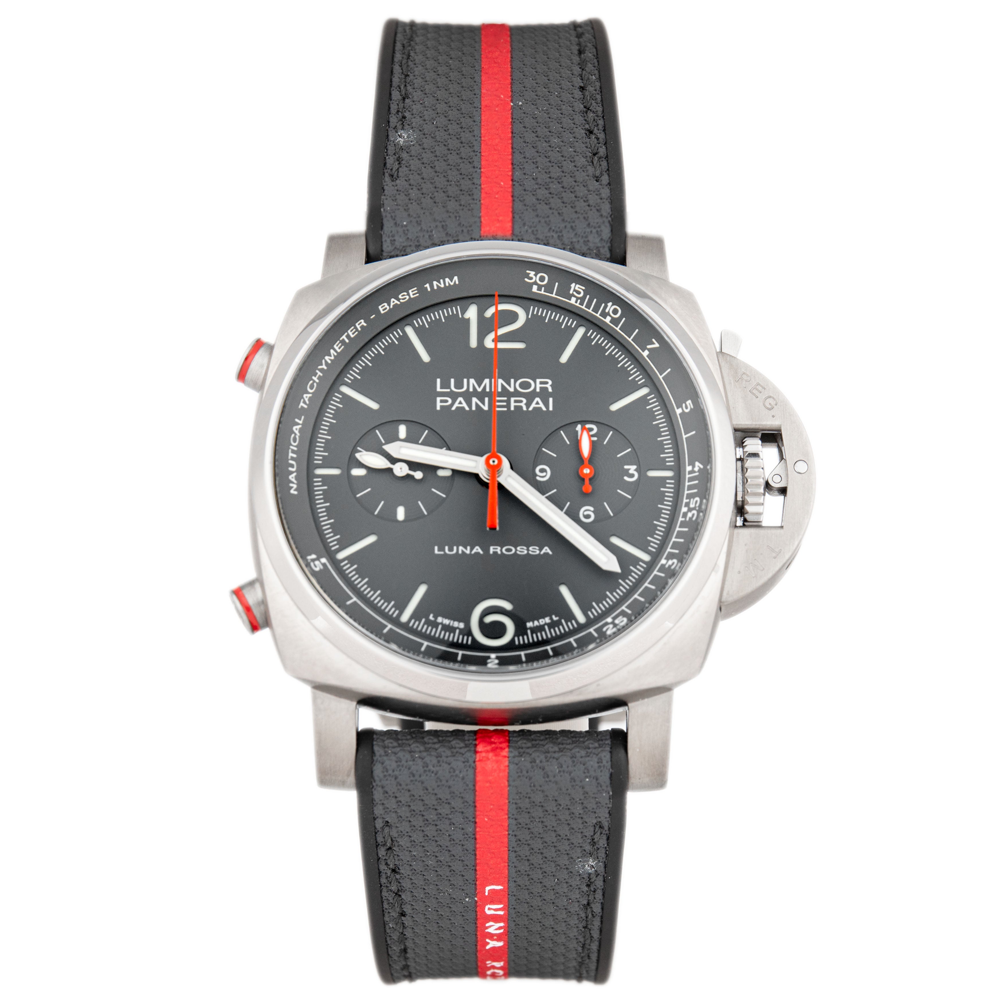 Panerai Luminor Chrono Flyback Luna Rossa Titanium Grey Dial 44mm PAM01654 Full Set