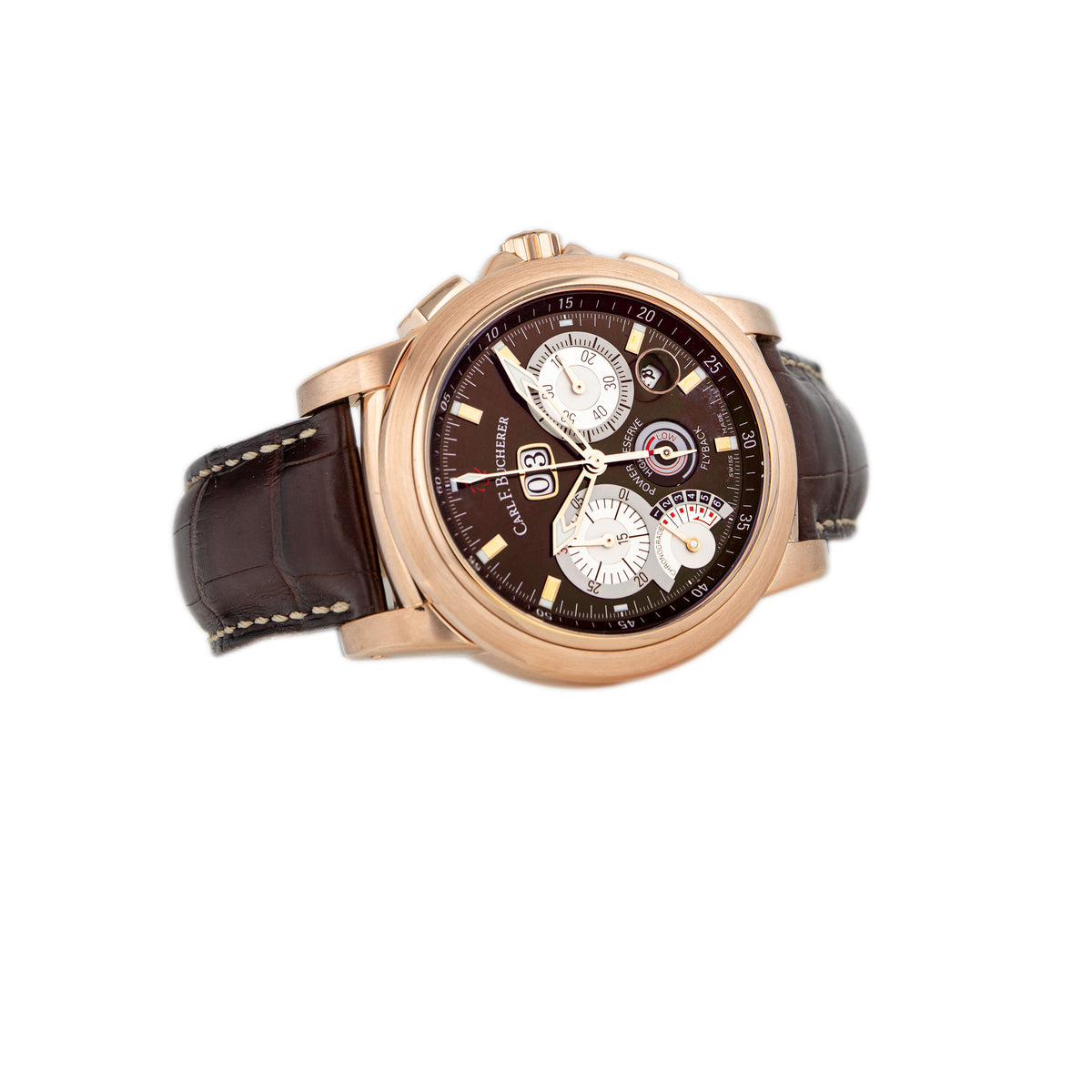 Carl F. Bucherer Patravi Annual Calendar Rose Gold Brown Dial 44mm 10623.03