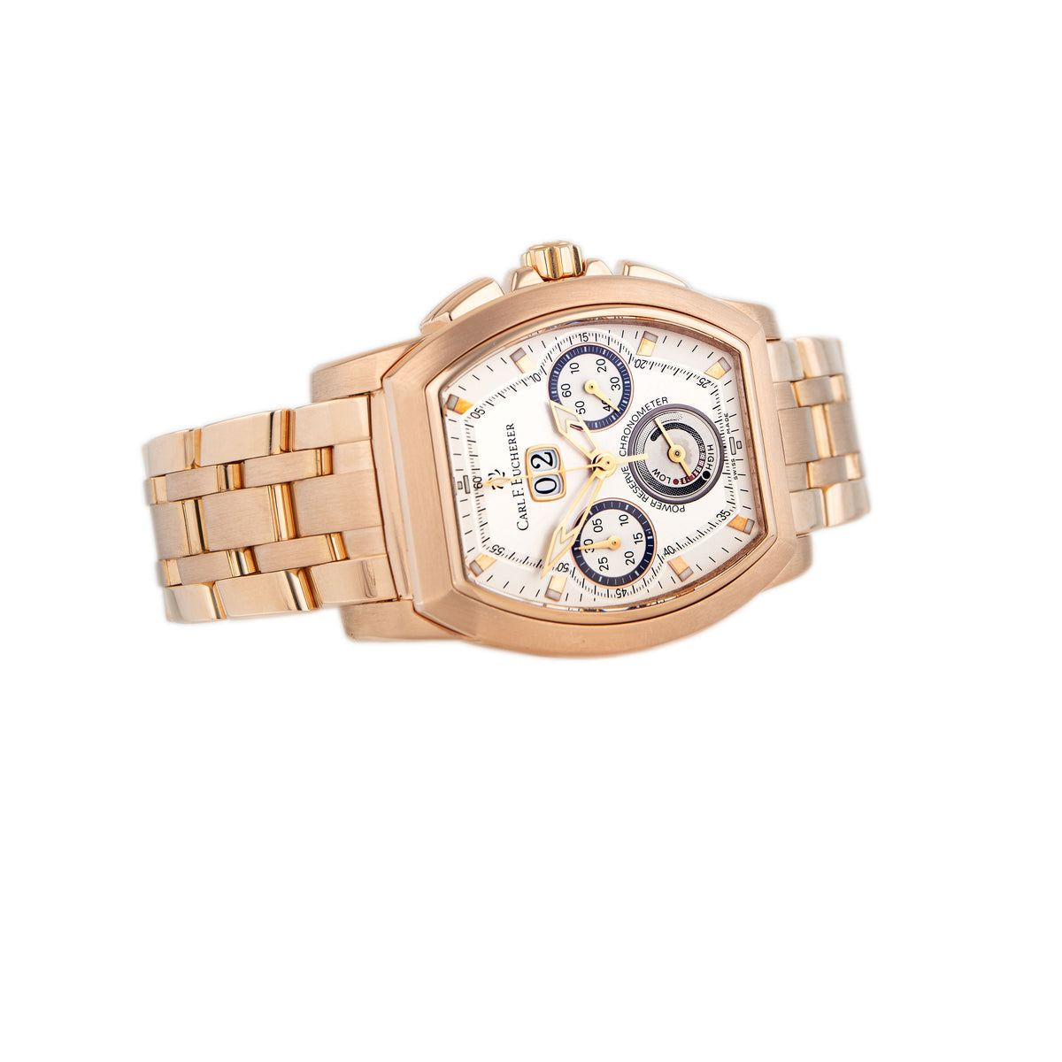 Carl F. Bucherer Patravi T-Graph Rose Gold Silver Dial 43mm 10615.03