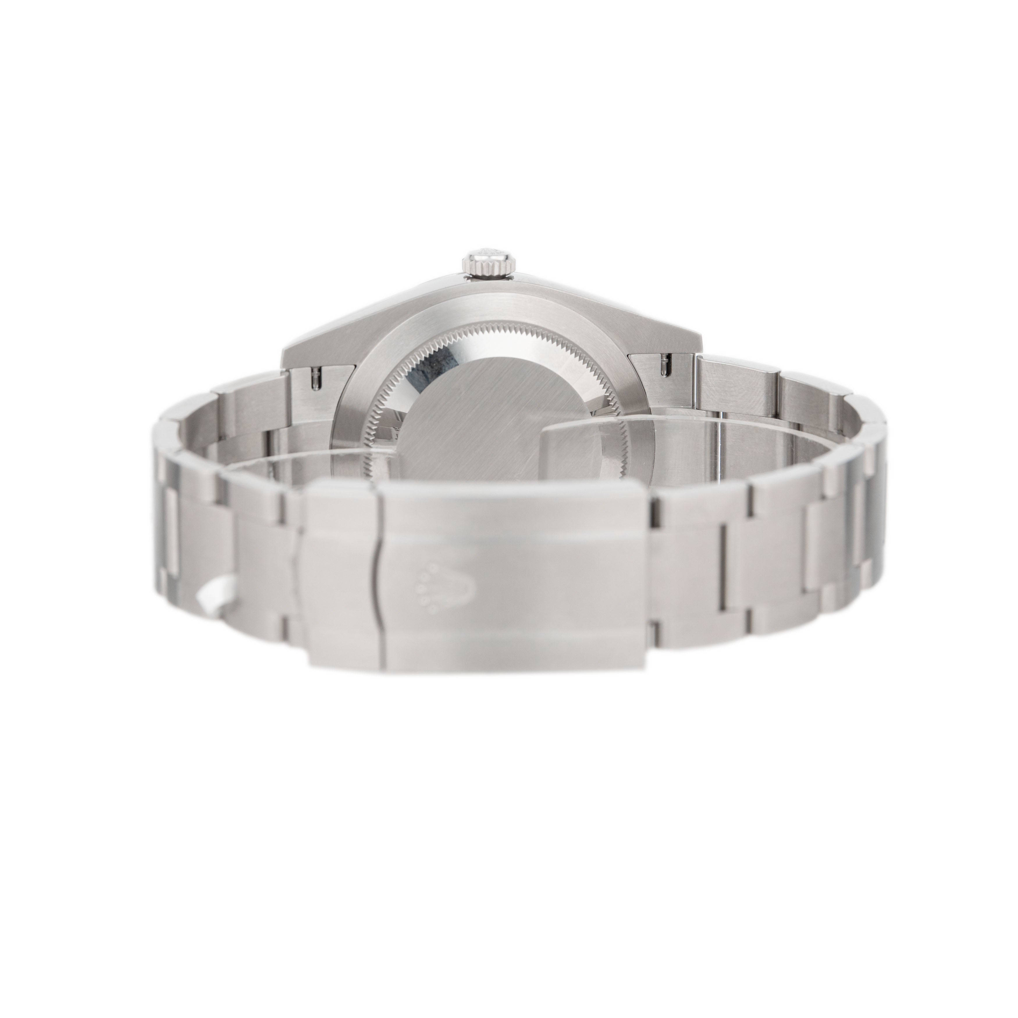 Rolex Oyster Perpetual Stainless Steel Blue Celebration Motif Dial 41mm 124300 Full Set