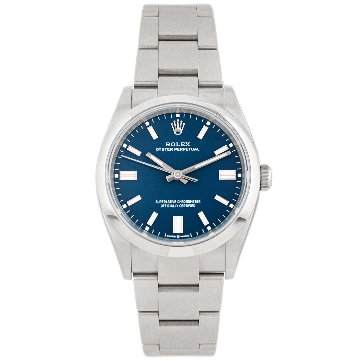 Rolex Oyster Perpetual 36 Stainless Steel Blue Dial 36mm 126000 Full Set