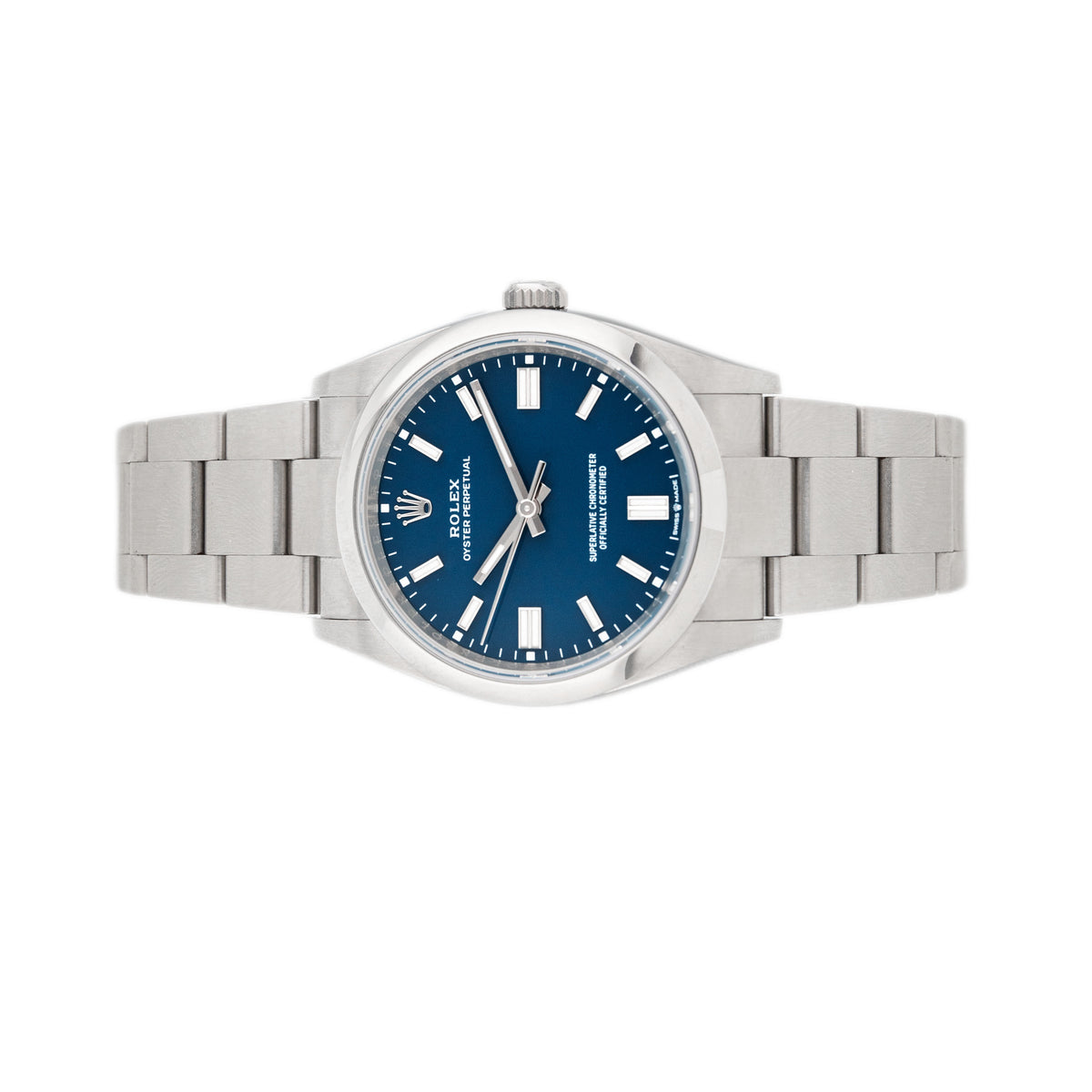 Rolex Oyster Perpetual 36 Stainless Steel Blue Dial 36mm 126000 Full Set