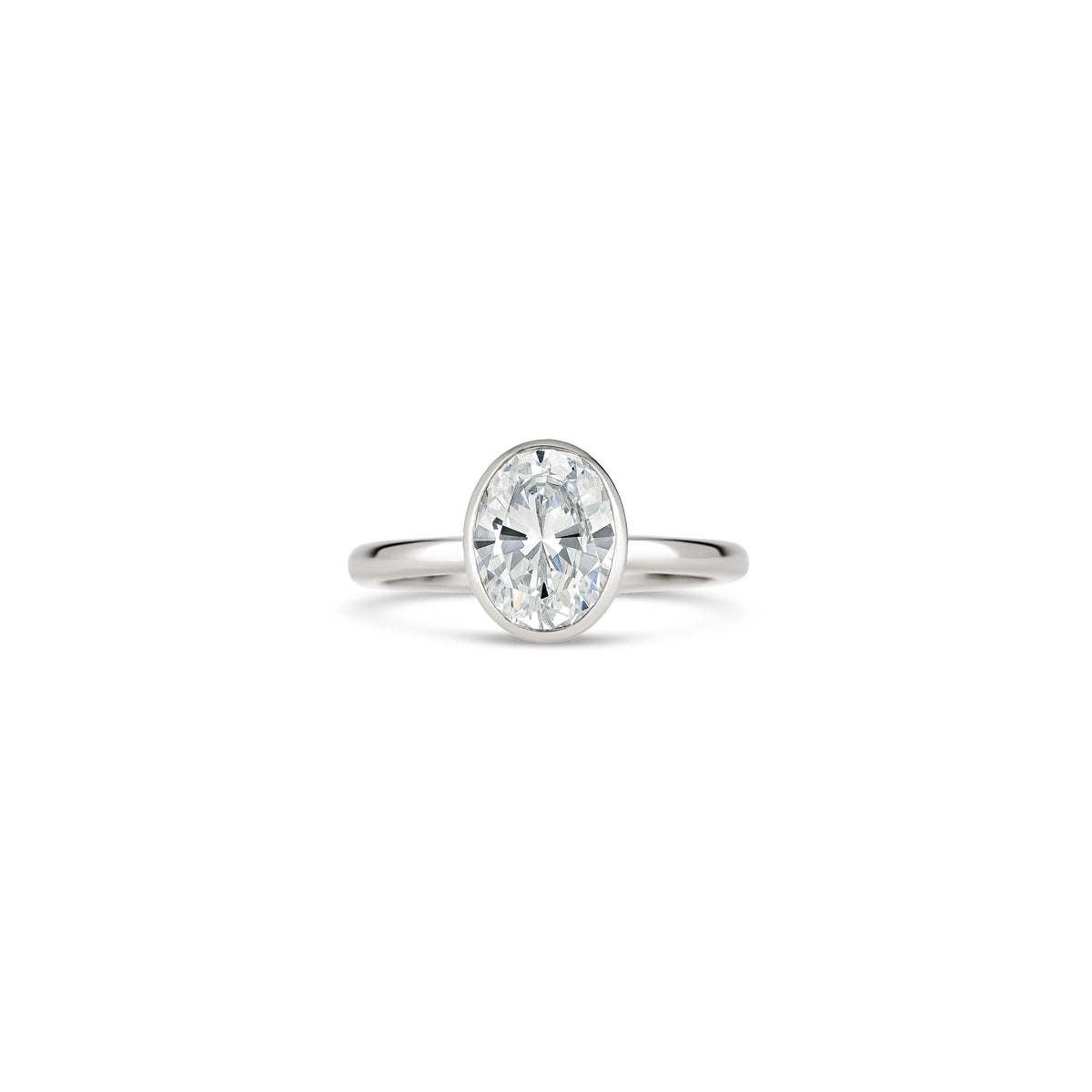 Platinum Modern Classic Solitaire Engagement Ring Setting