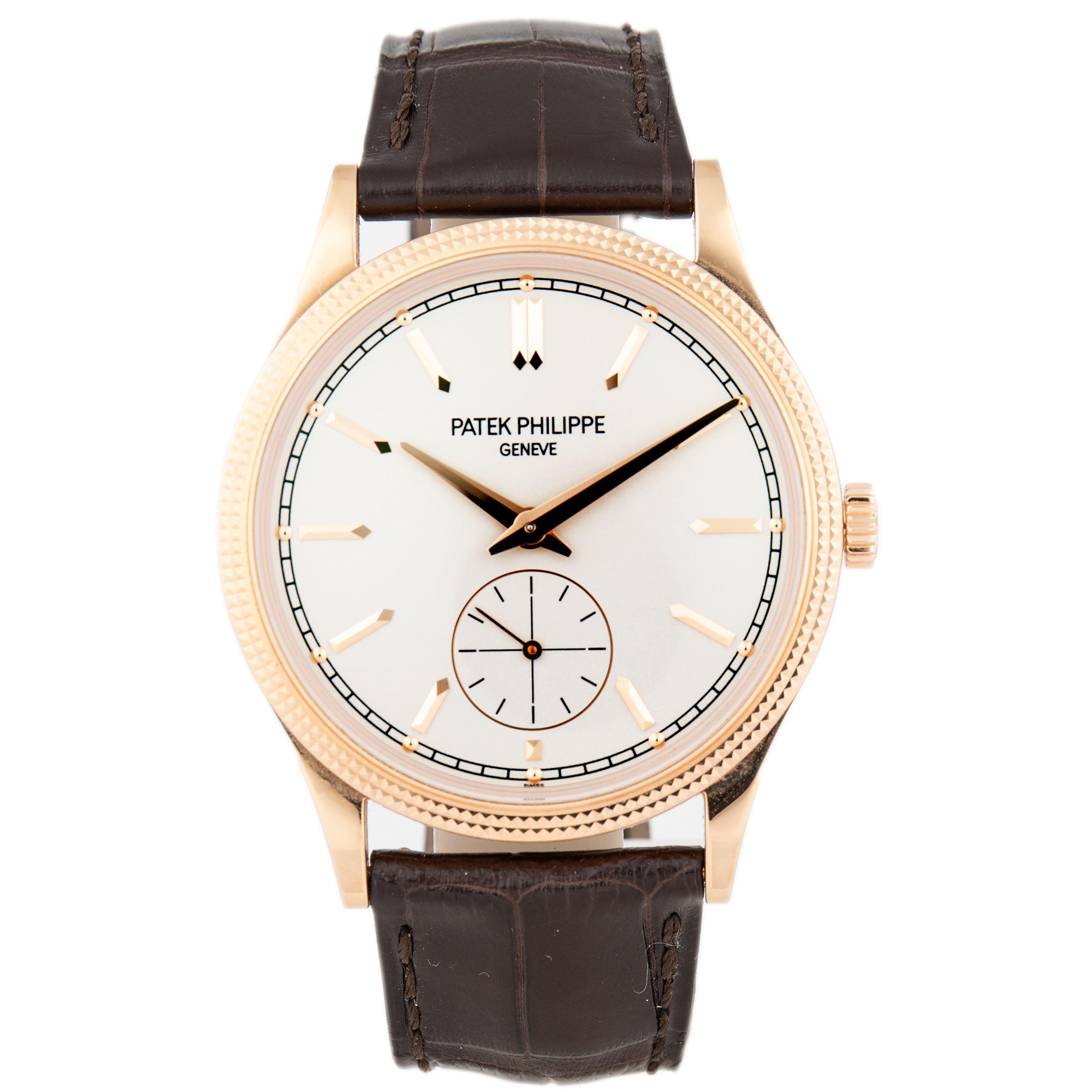 Patek Philippe Calatrava Rose Gold Silver Dial 39mm 6119R-001 Full Set