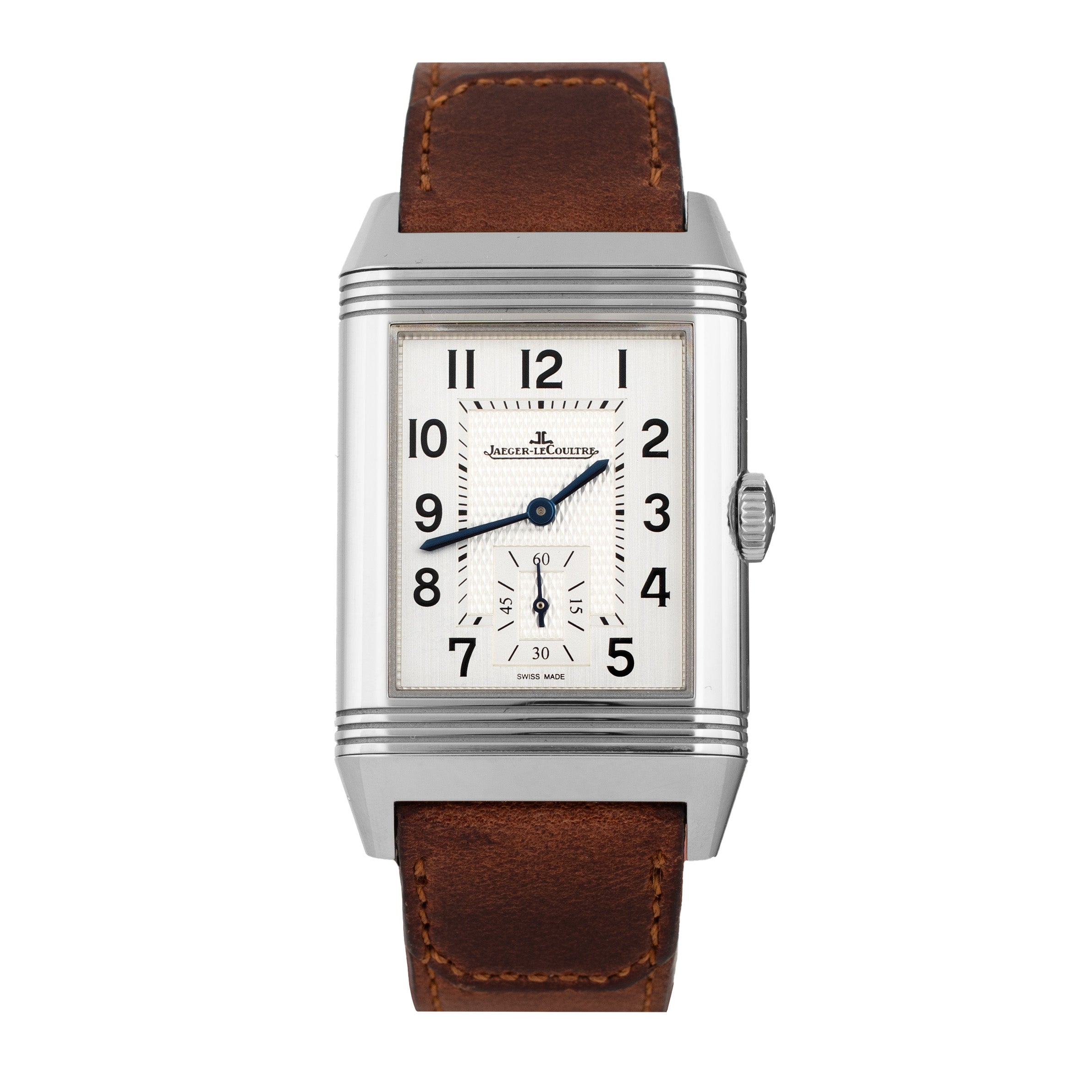 Jaeger-LeCoultre Classic Duoface Small Seconds Stainless Steel Silver Dial 47x28.3mm Q3848422 Full Set