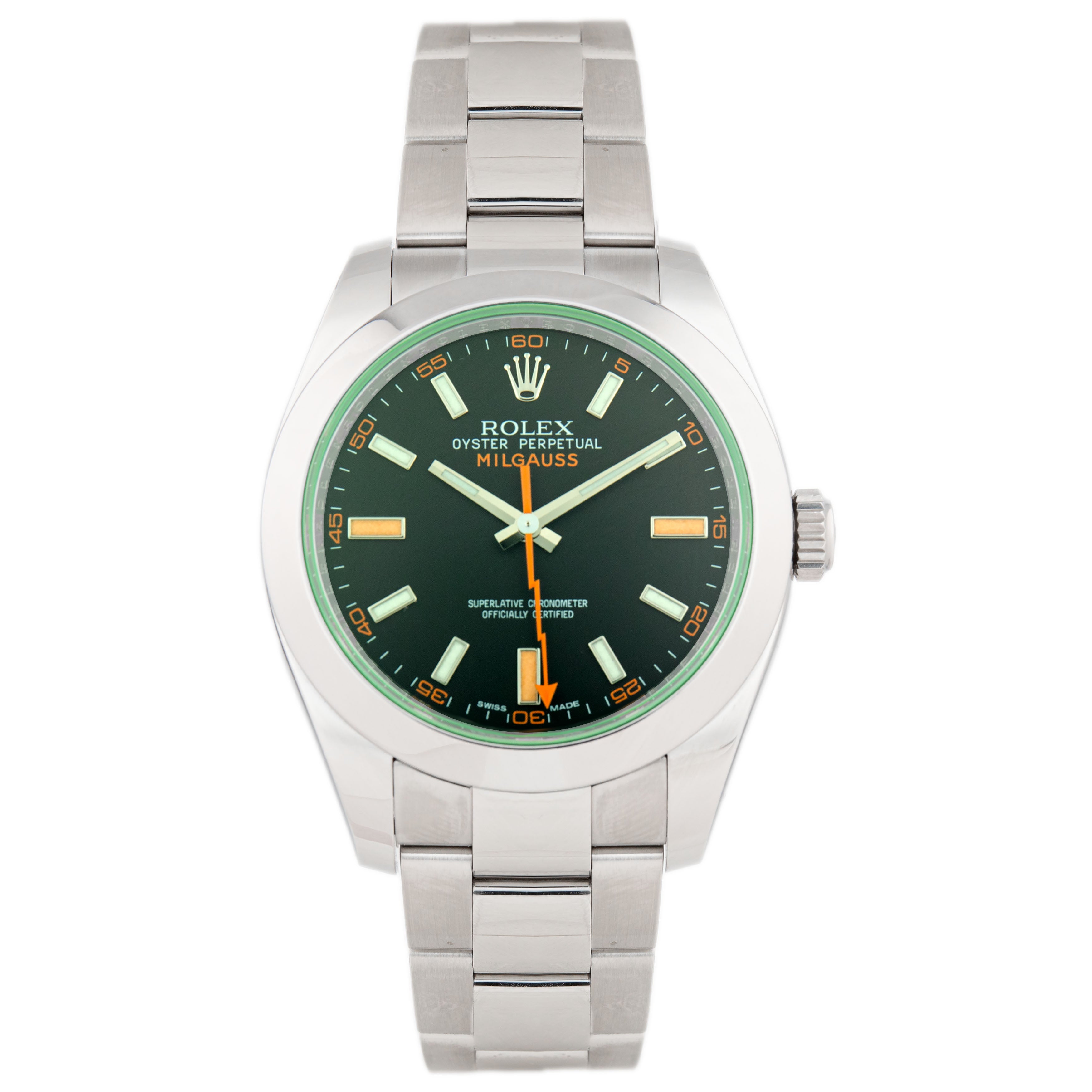 Rolex Milgauss Stainless Steel Black Dial 40mm 116400GV Full Set