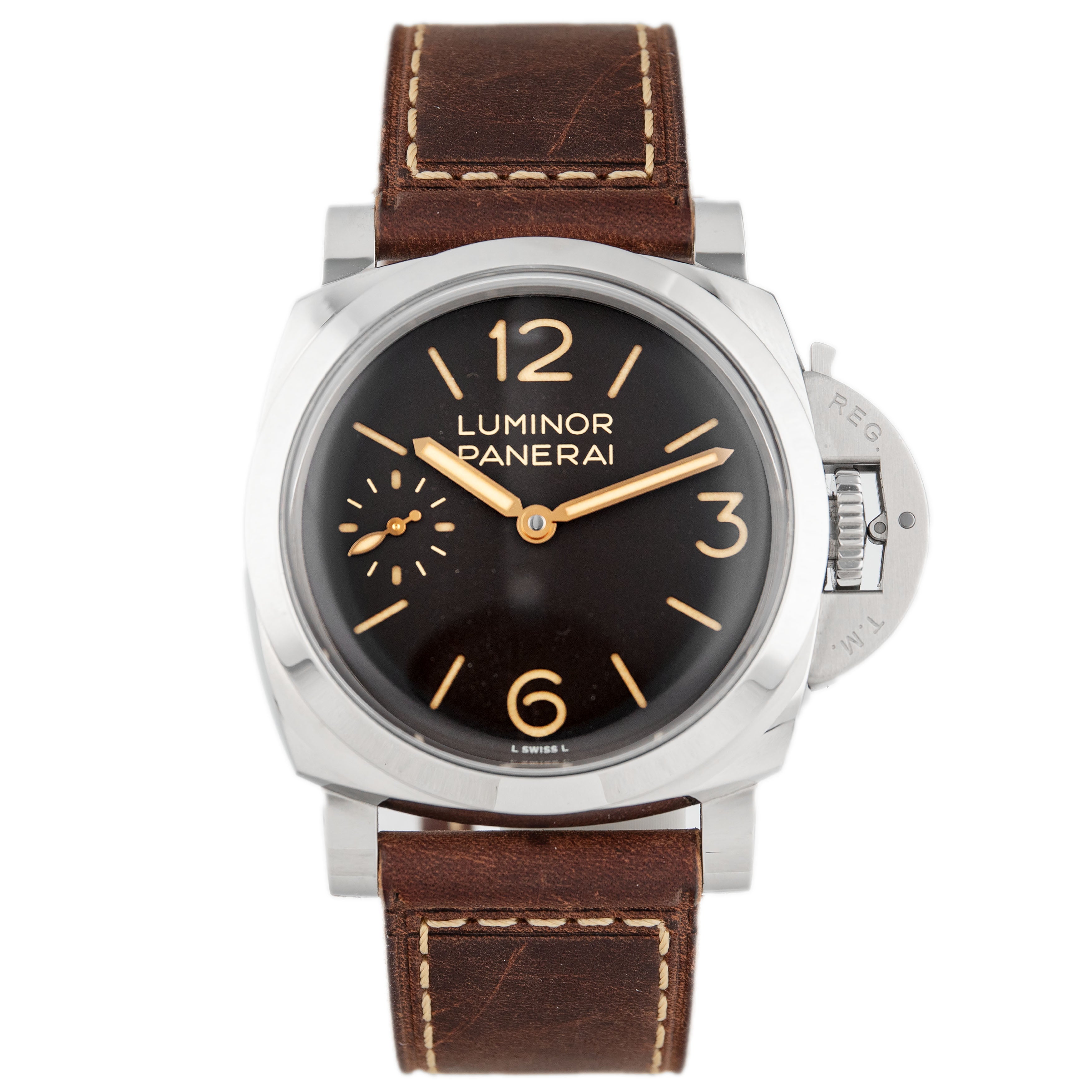 Panerai Luminor Stainless Steel Brown Dial 44mm Pam01731 Full Set