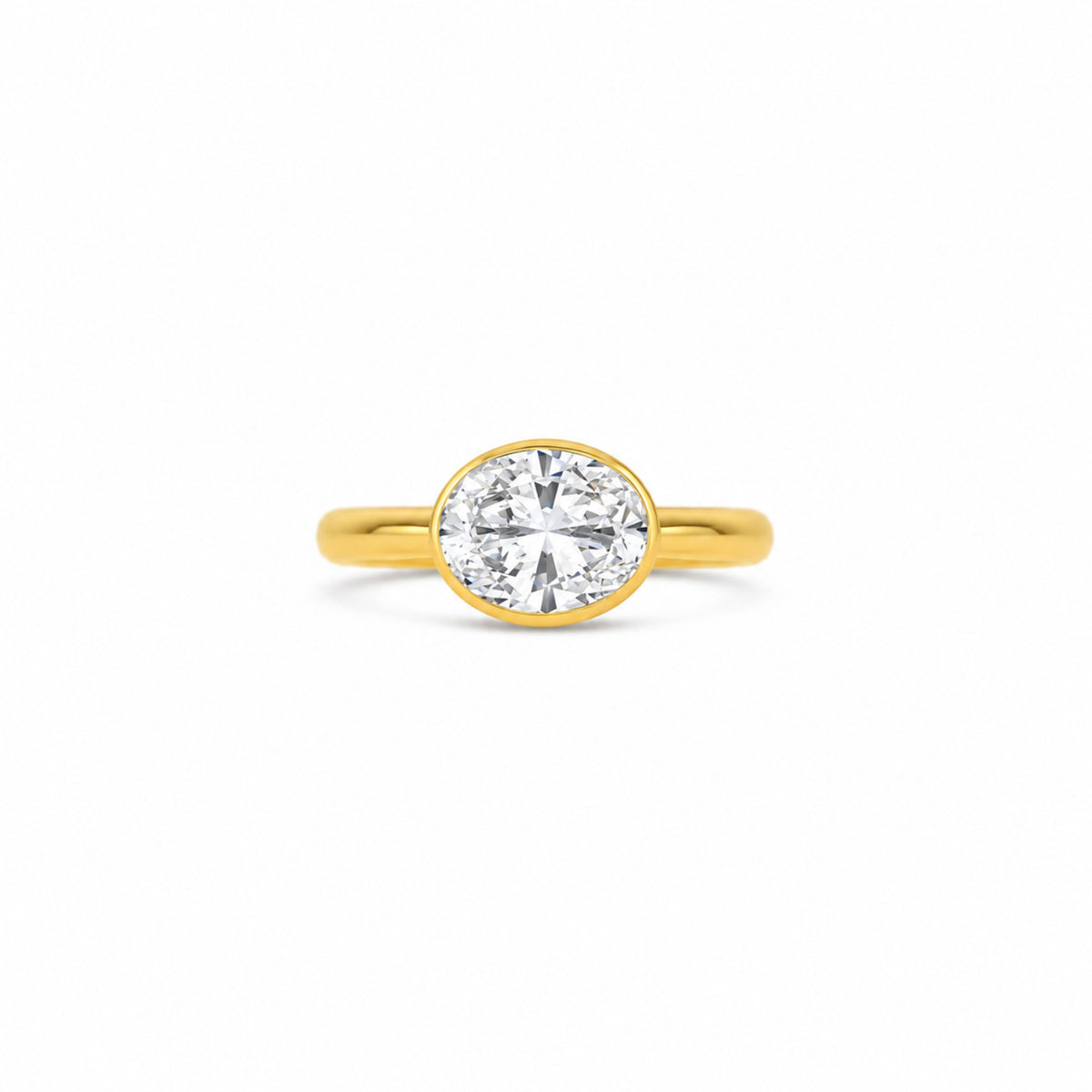 18k Yellow Gold New Aire Solitaire Ring Setting