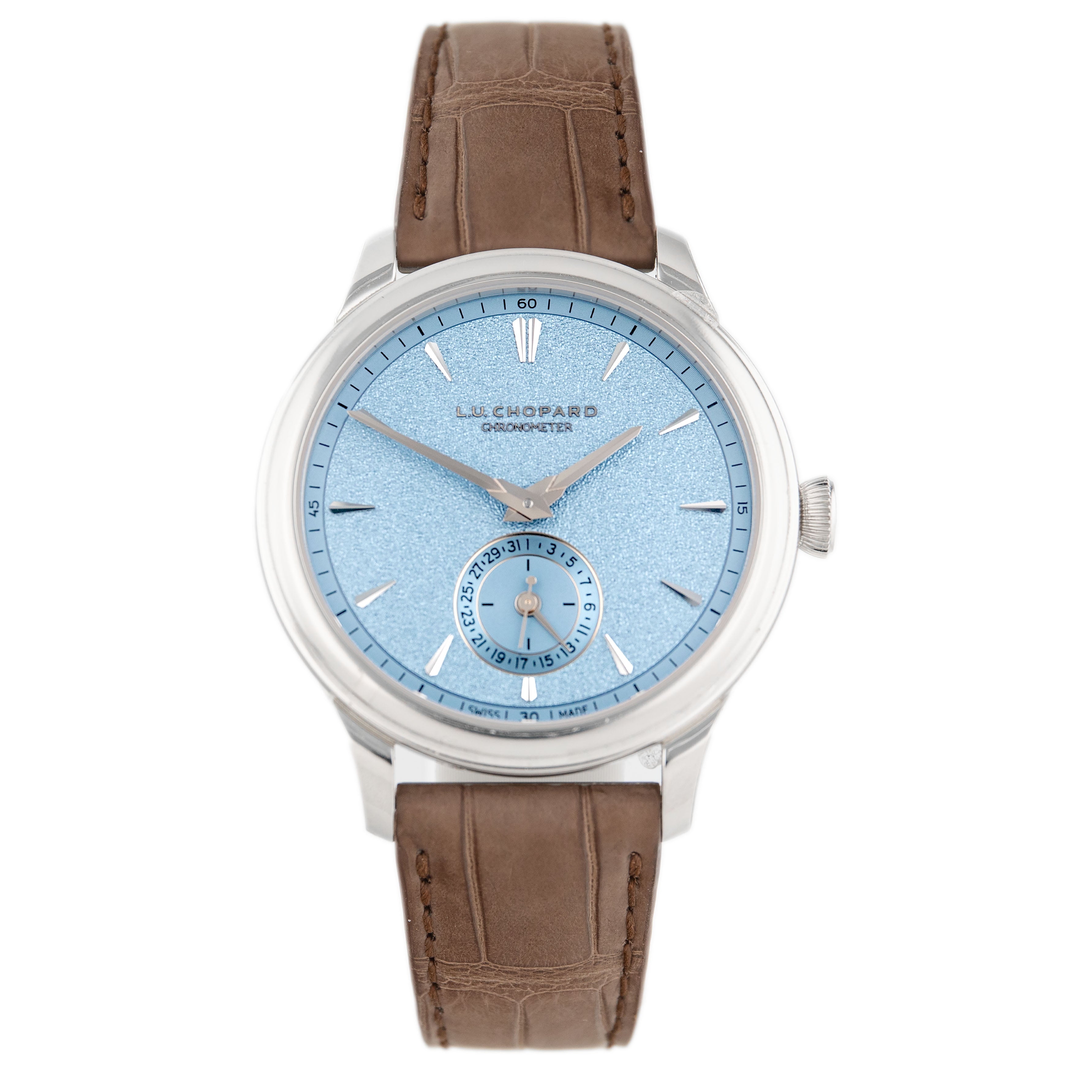 Chopard L.U.C Quattro Mark IV Platinum Blue Dial 39mm 161954-9001 Full Set