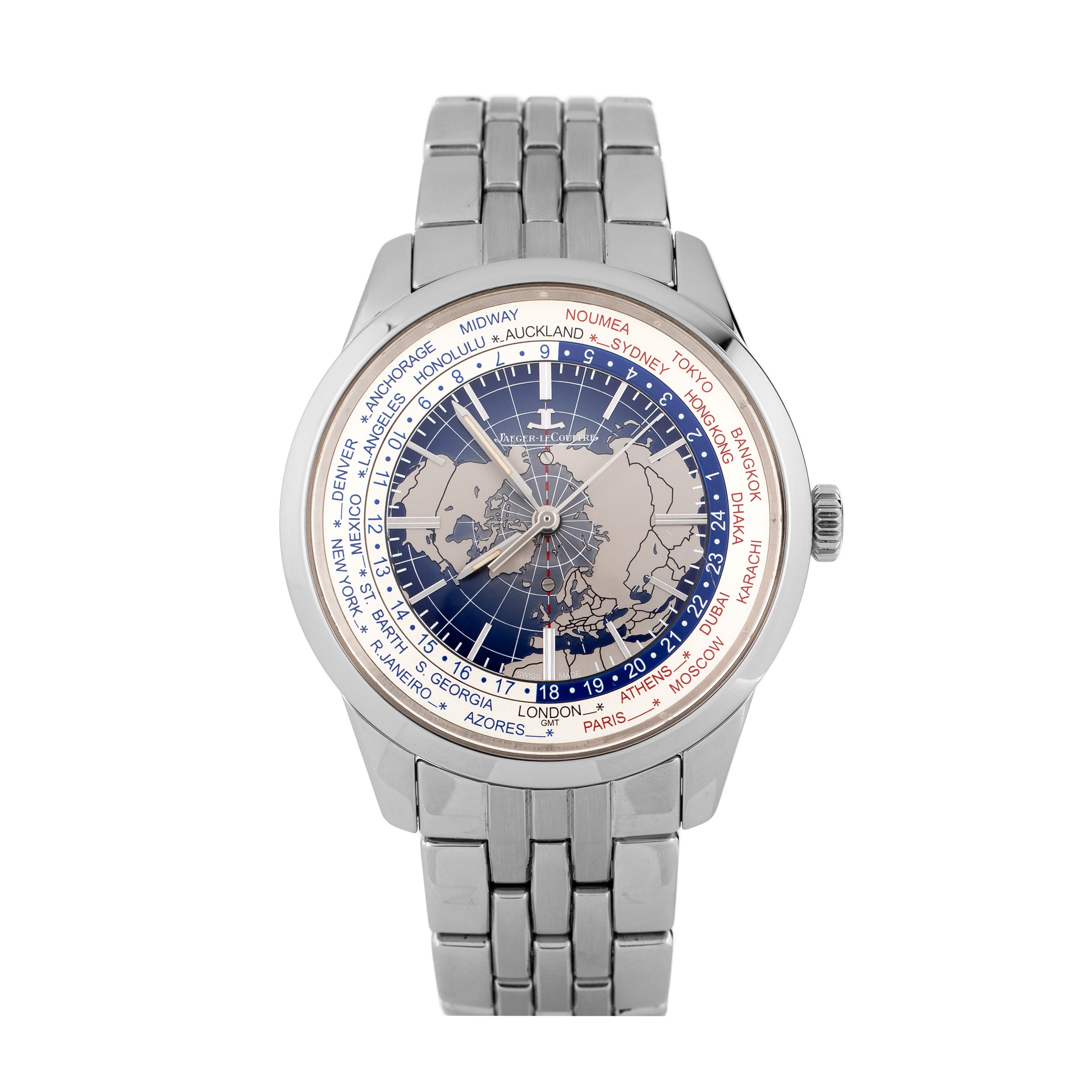 Jaeger-LeCoultre Geophysic Universal Time Stainless Steel Blue Dial 41.6mm Q8108120 Full Set