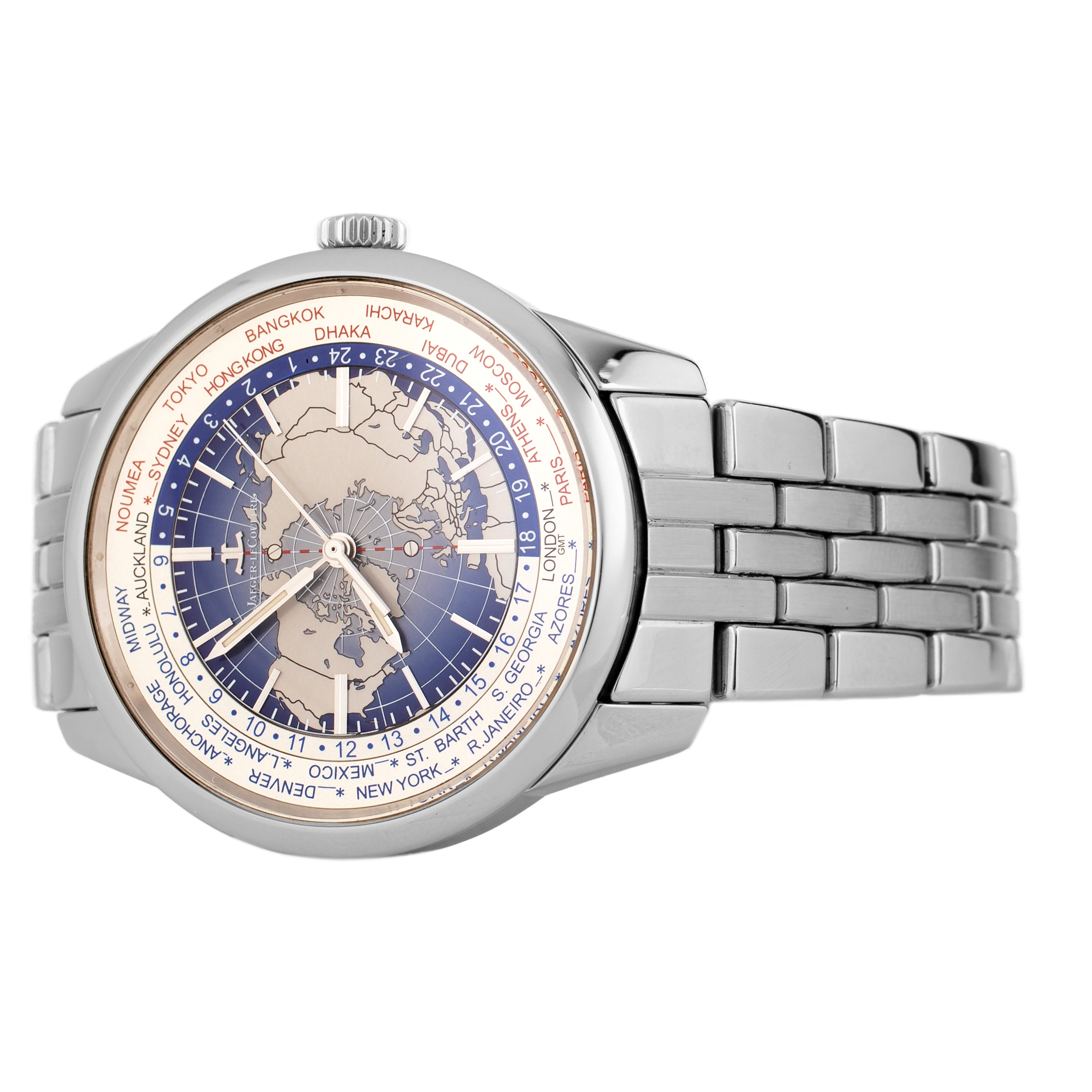 Jaeger-LeCoultre Geophysic Universal Time Stainless Steel Blue Dial 41.6mm Q8108120 Full Set