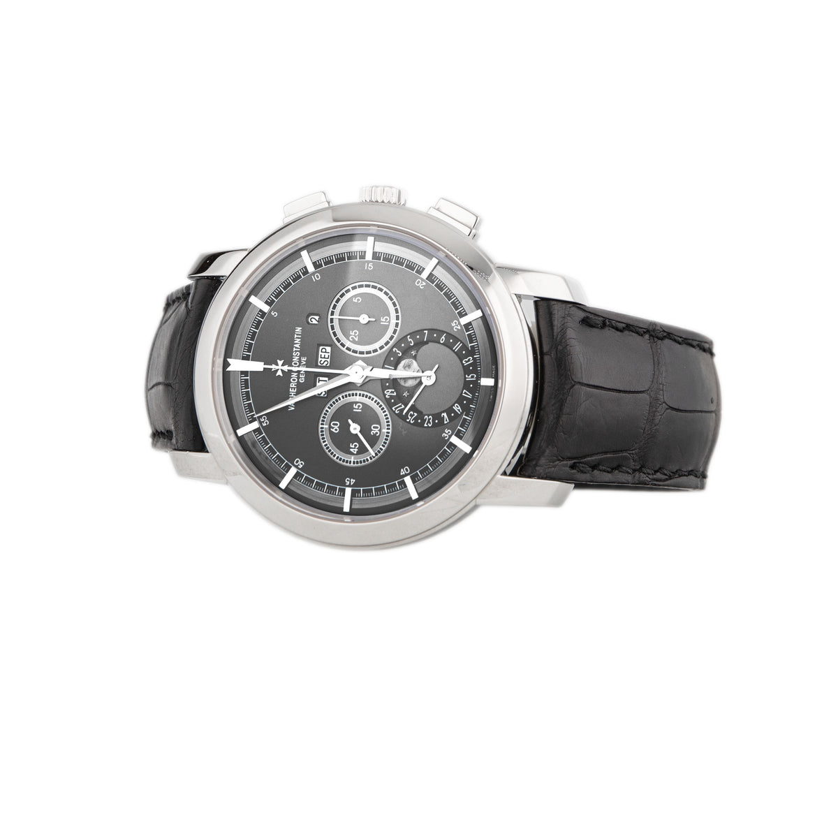 Vacheron Constantin Traditionnelle Chronograph Perpetual Calendar Platinum Gray Dial 43mm 47292/000P-9510 Full Set