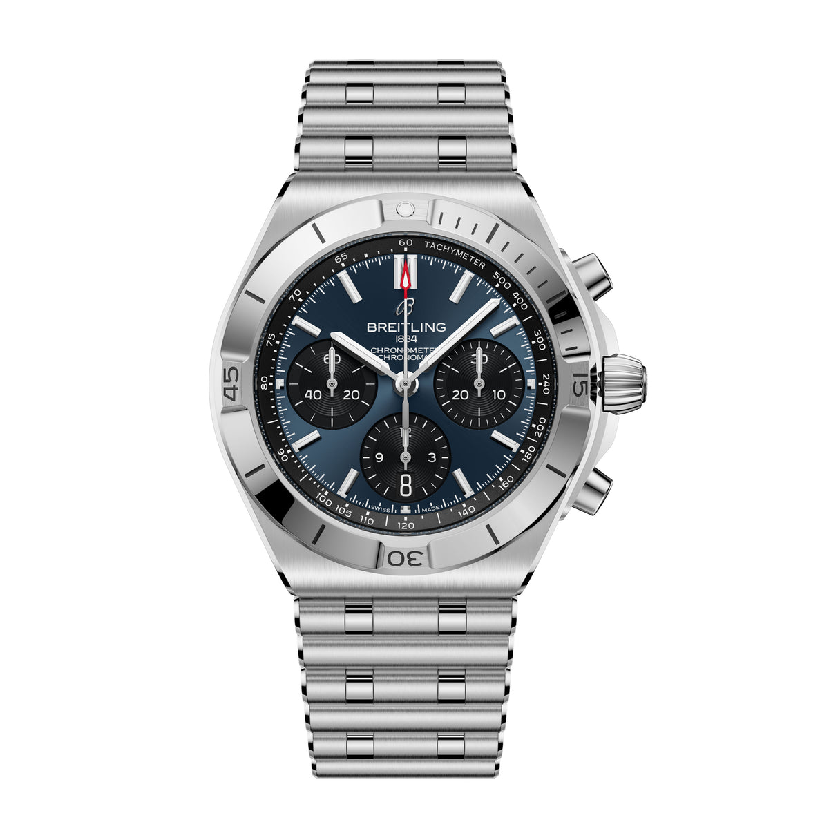 Breitling Chronomat B01 Chronograph Watch, 42mm Blue Dial, AB0158101C1A1