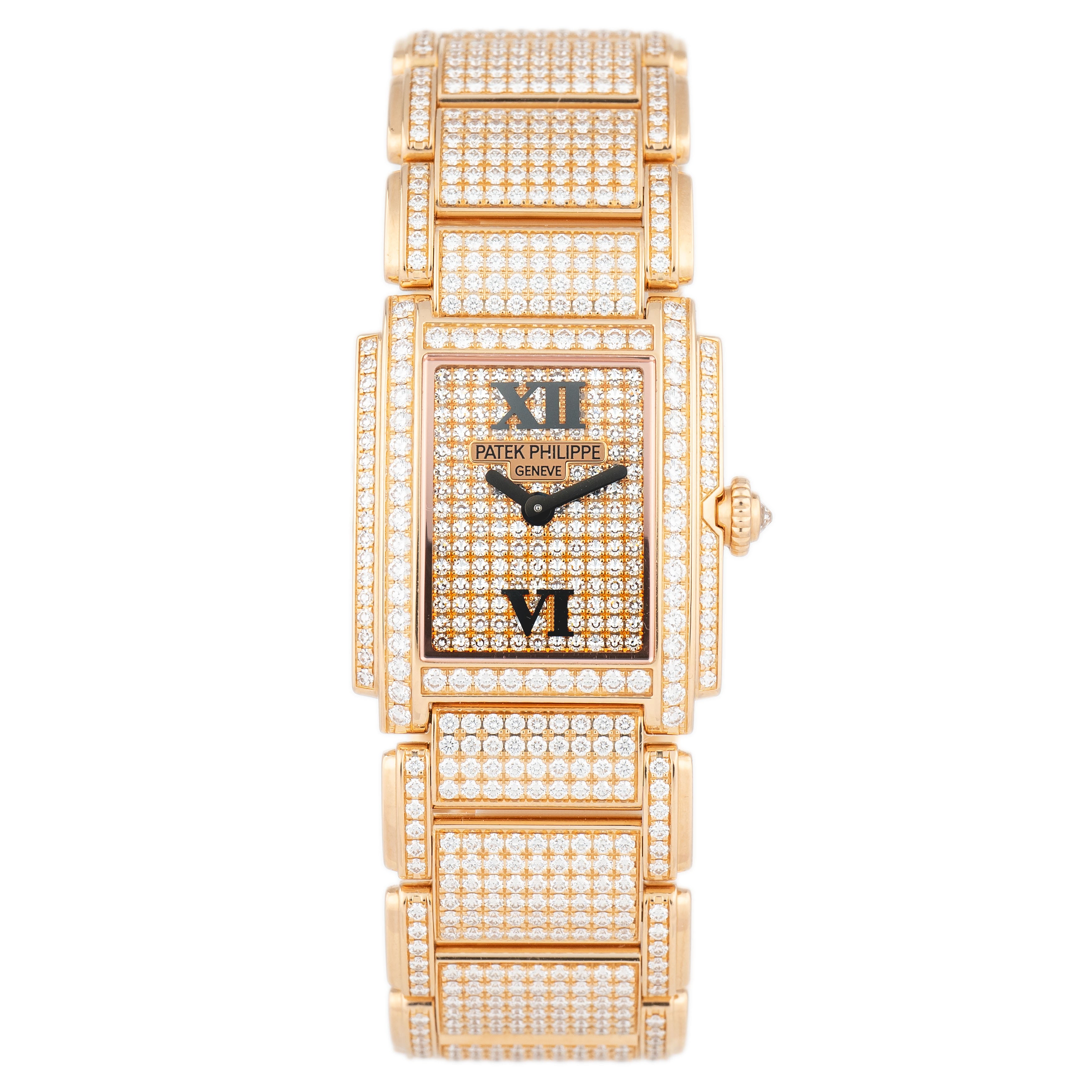 Patek Philippe Twenty-4 Rose Gold Diamond Dial 22x30mm 4909R/50R-001 Full Set