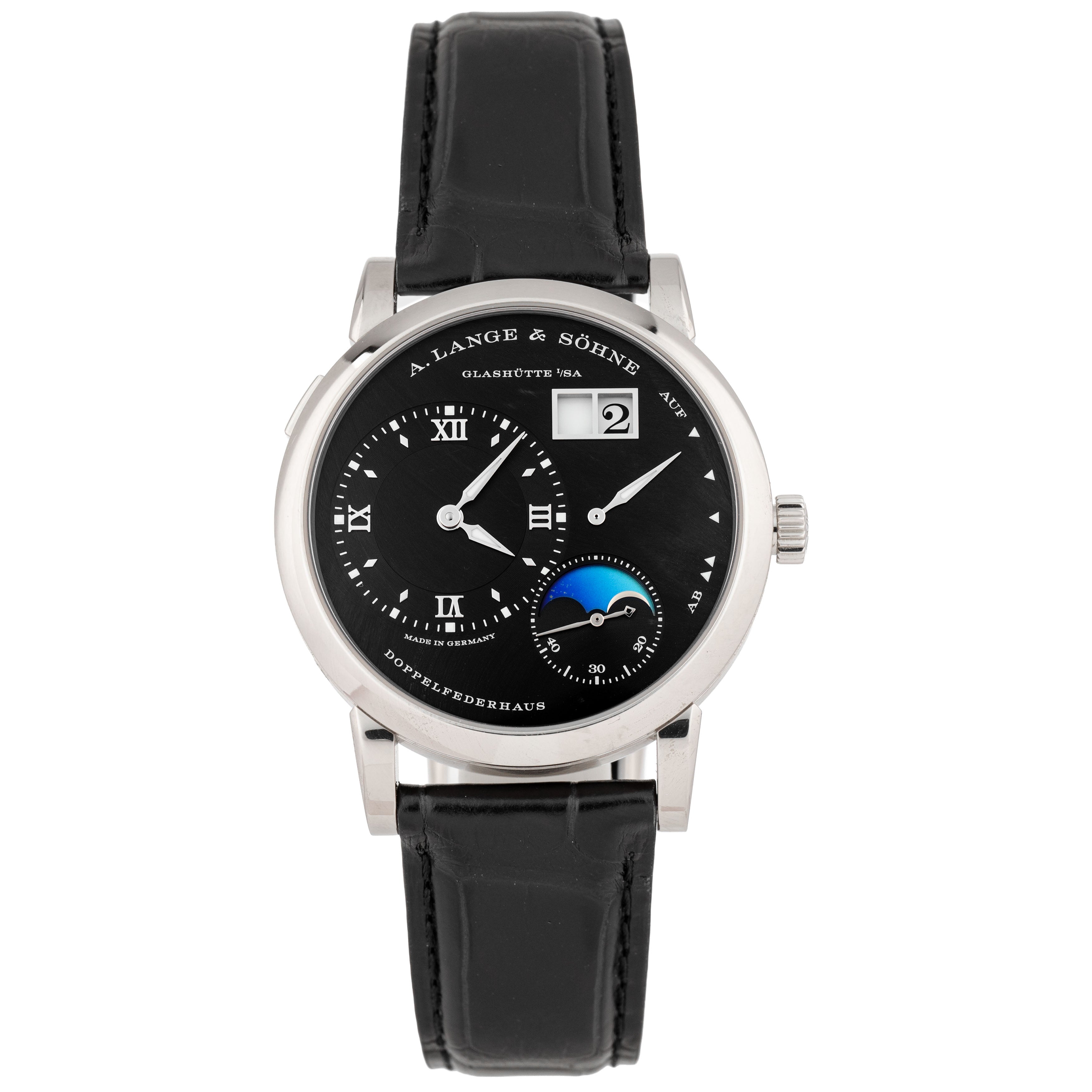 A Lange Sohne Lange 1 Moonphase White Gold 38.5 192.029 Full Set