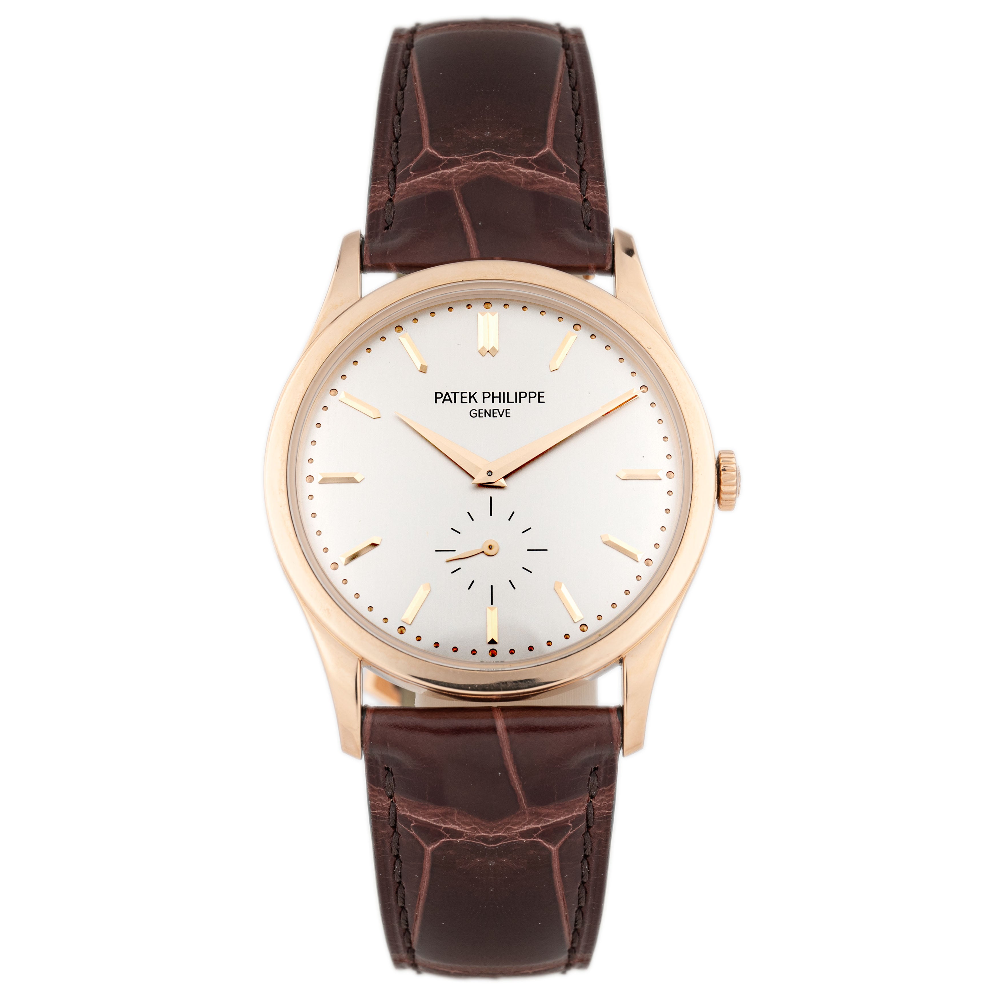 Patek Philippe Calatrava Rose Gold Silver Dial 37mm 5196R