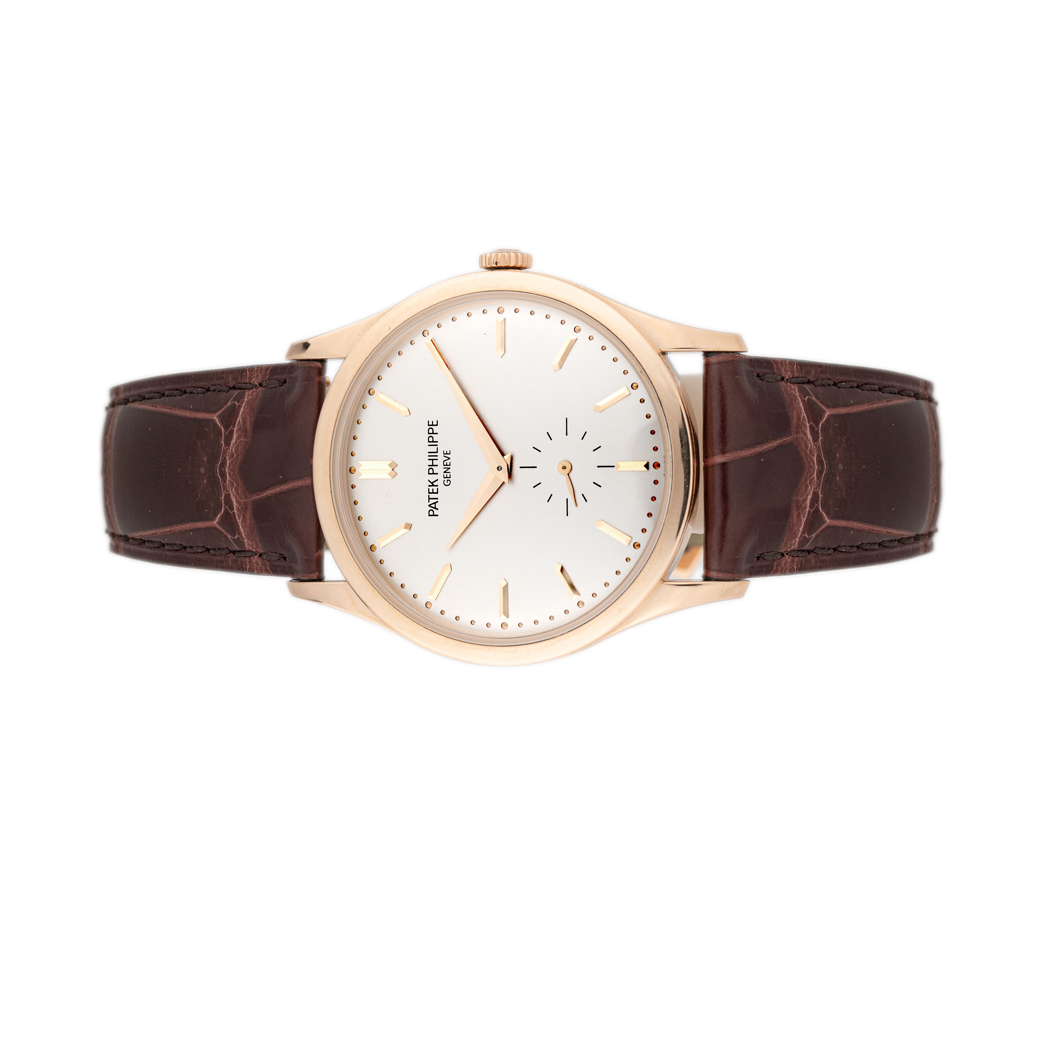 Patek Philippe Calatrava Rose Gold Silver Dial 37mm 5196R