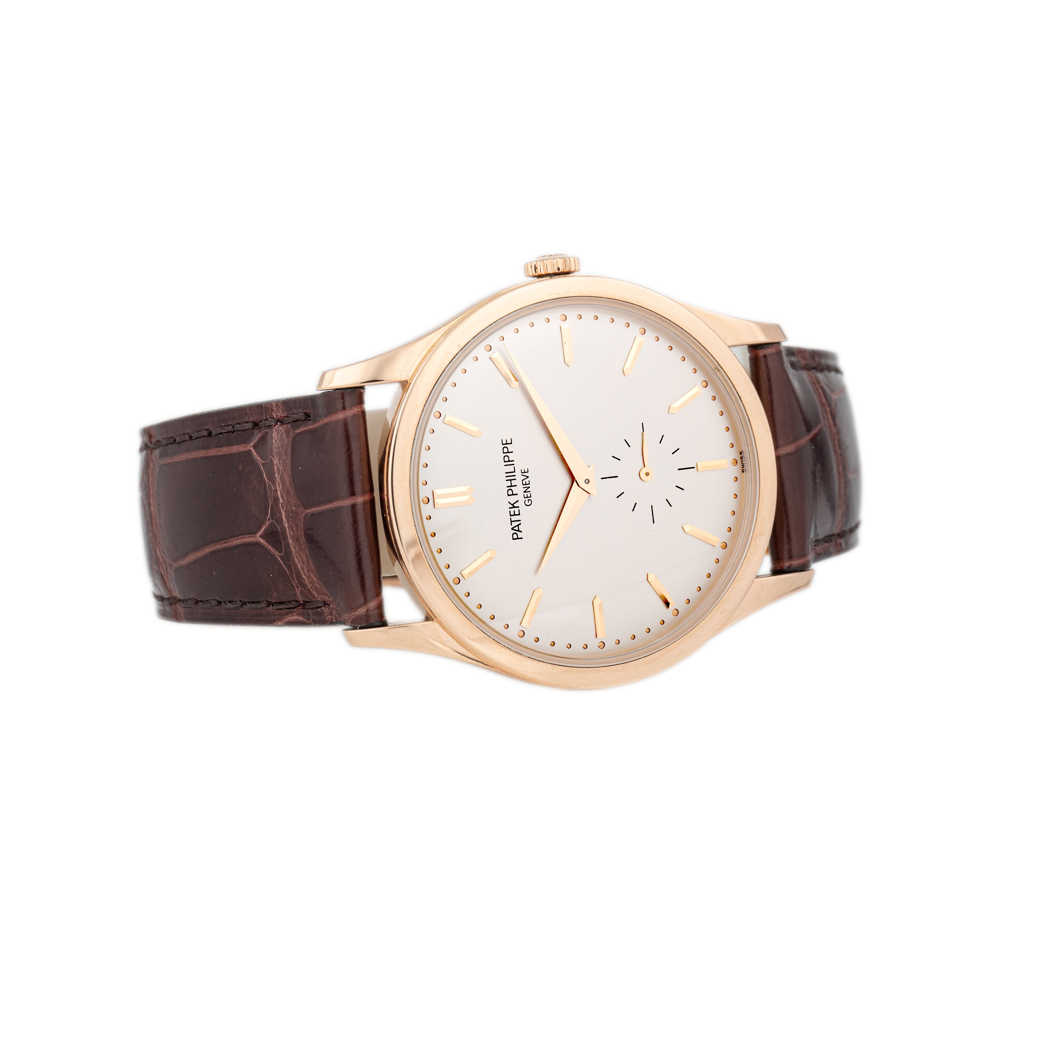 Patek Philippe Calatrava Rose Gold Silver Dial 37mm 5196R