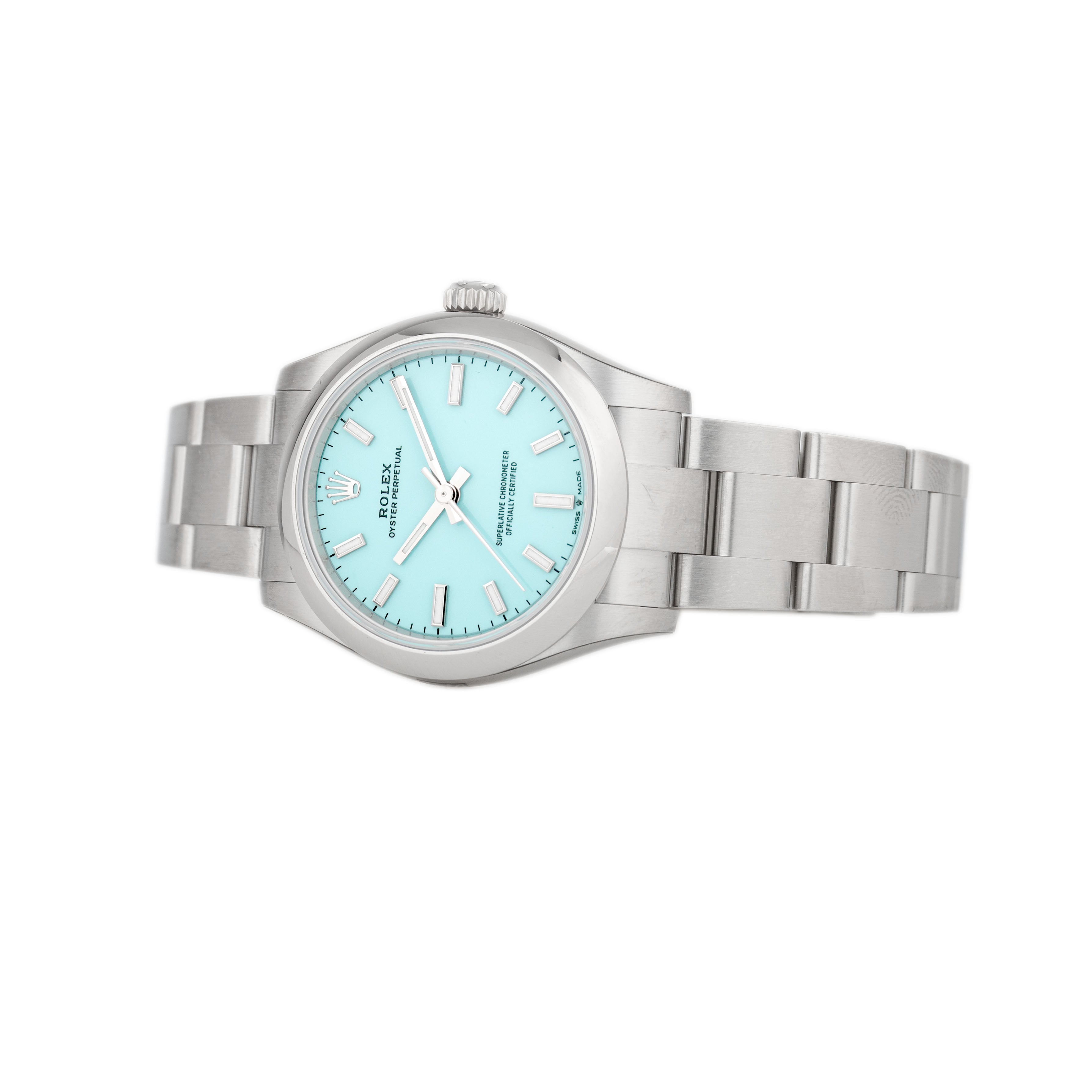 Rolex Oyster Perpetual 31 Stainless Steel Blue Dial 31mm 277200 Full Set