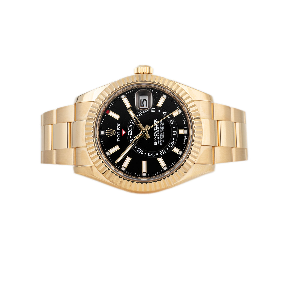 Rolex Sky-Dweller Yellow Gold Black Dial 42mm 336938 Full Set