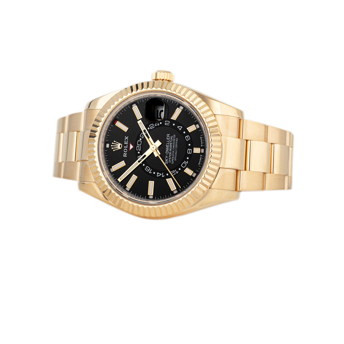 Rolex Sky-Dweller Yellow Gold Black Dial 42mm 336938 Full Set