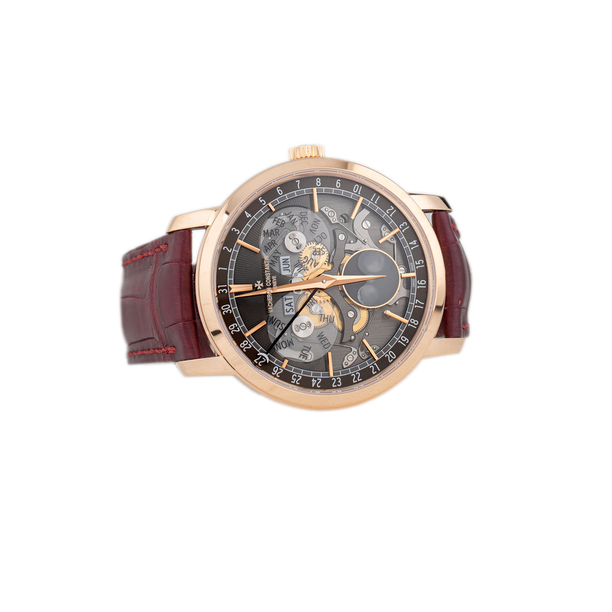 Vacheron Constantin Traditionnelle Complete Calendar Openface Rose Gold Skeleton Dial 41mm 4020T/000R-B654 Full Set