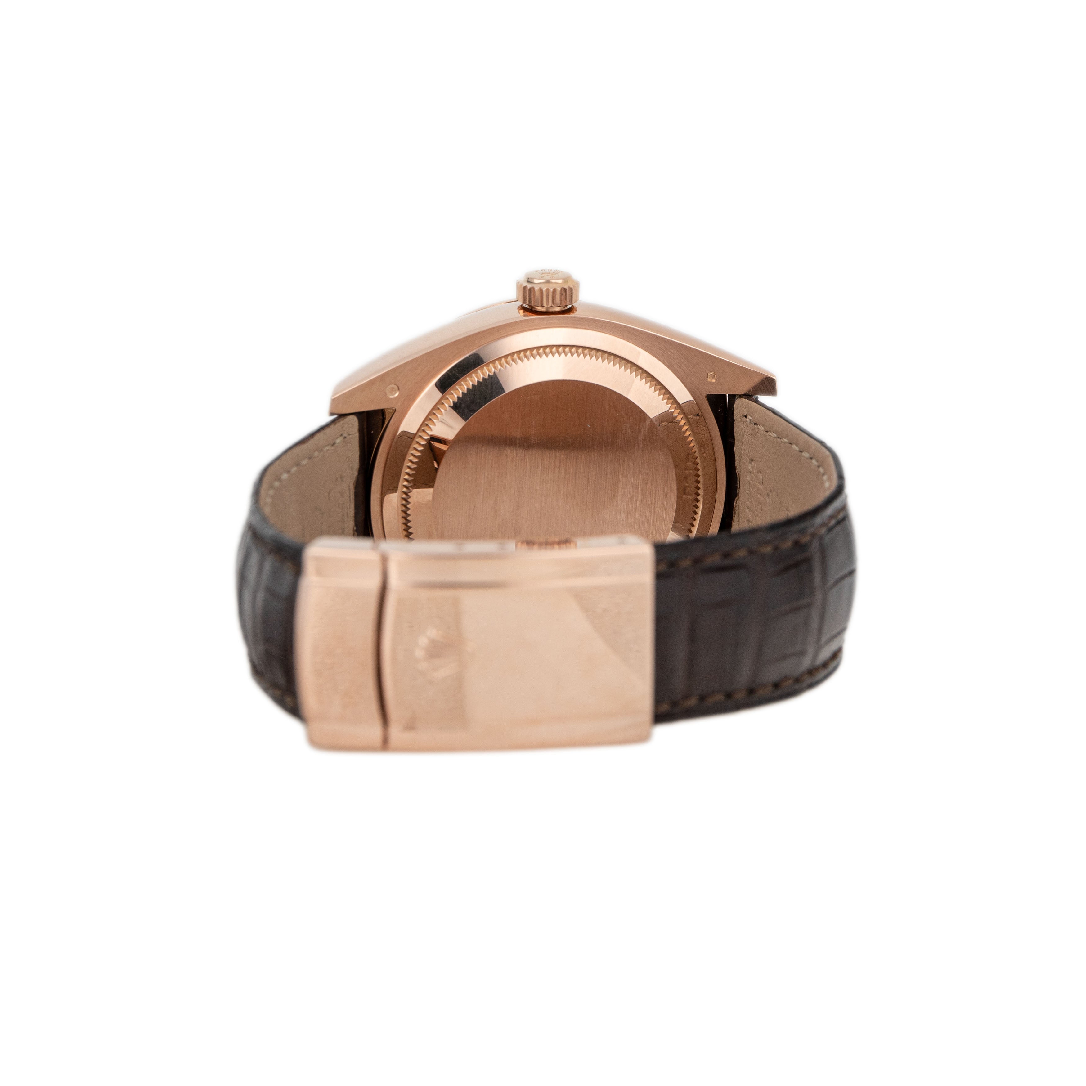 Rolex Sky-Dweller Rose Gold Chocolate Brown Dial Leather 42mm 326135 F