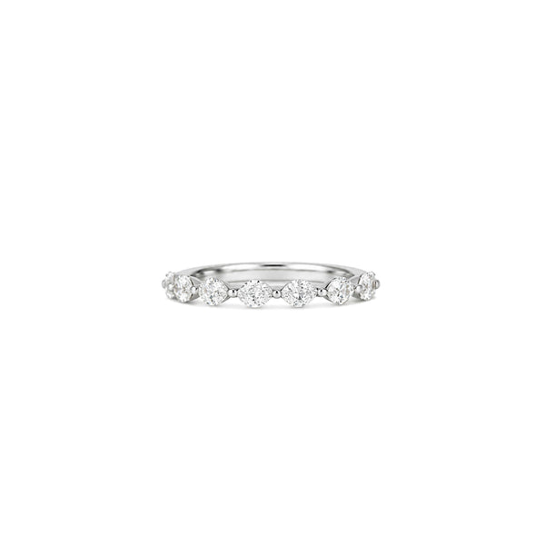 14k White Gold Marquise Diamond Wedding Band