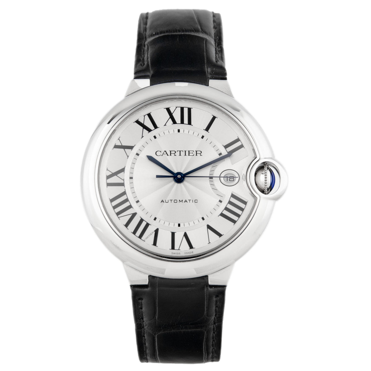 Cartier Ballon Bleu De Cartier Stainless Steel Silver Dial 44.1mm WSBB0026