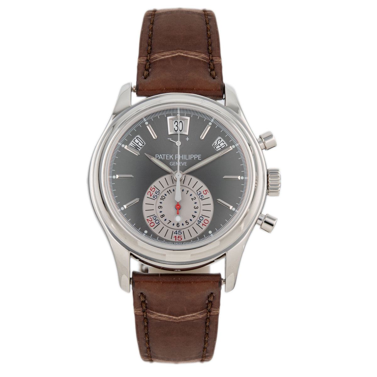 Patek Philippe Complications Annual Calendar Platinum Gray Dial 40.5mm 5960P-001 Full Set