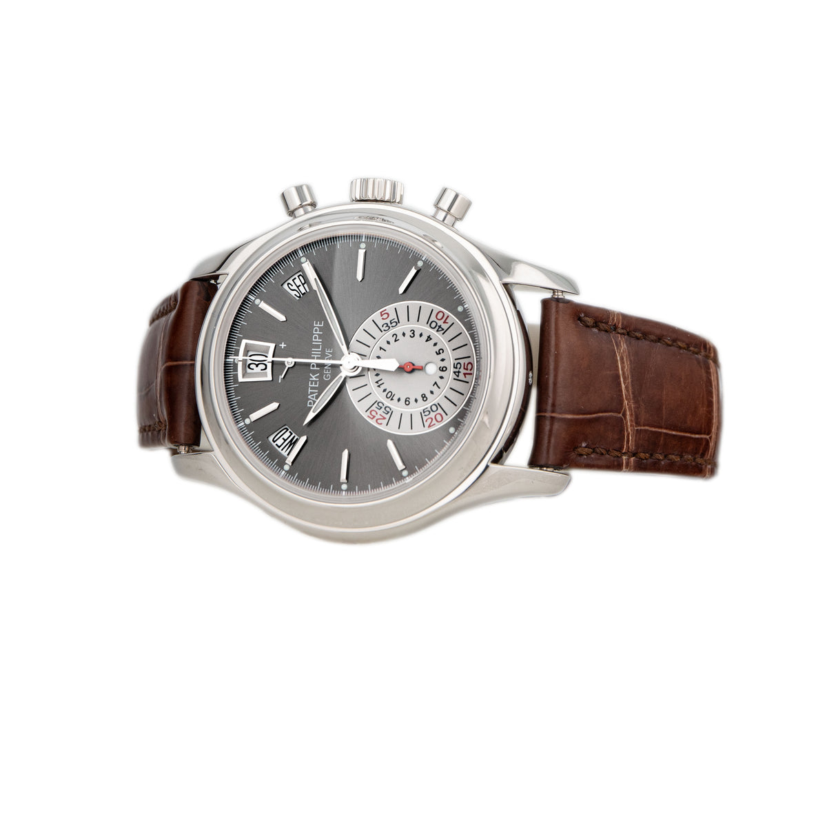 Patek Philippe Complications Annual Calendar Platinum Gray Dial 40.5mm 5960P-001 Full Set