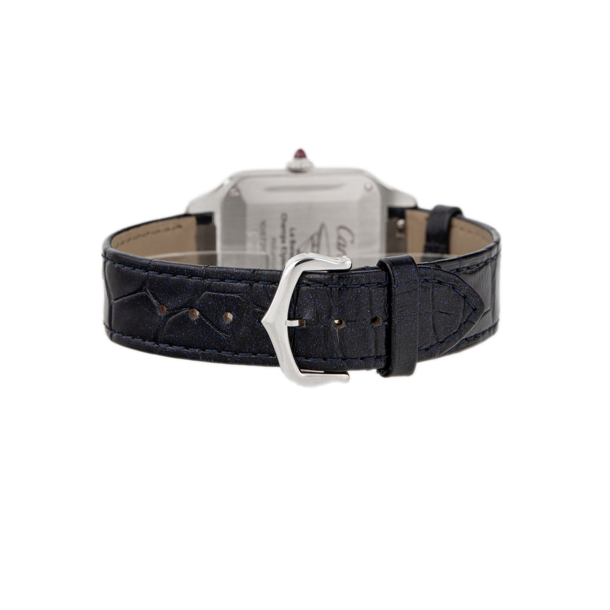 Cartier Santos-Dumont 'La Baladeuse Champs Elysées' 1903 Platinum Aventurine Blue Dial 43.5x31.4mm WGSA0099 Full Set