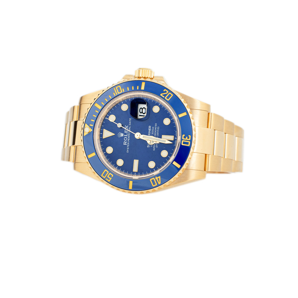 Rolex Submariner Date Yellow Gold Blue Dial 41mm 126618LB Full Set