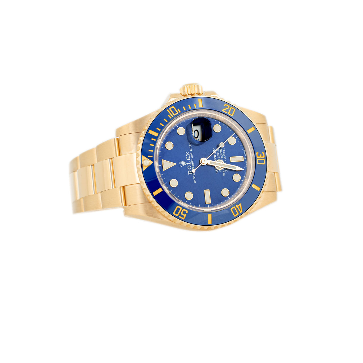 Rolex Submariner Date Yellow Gold Blue Dial 41mm 126618LB Full Set