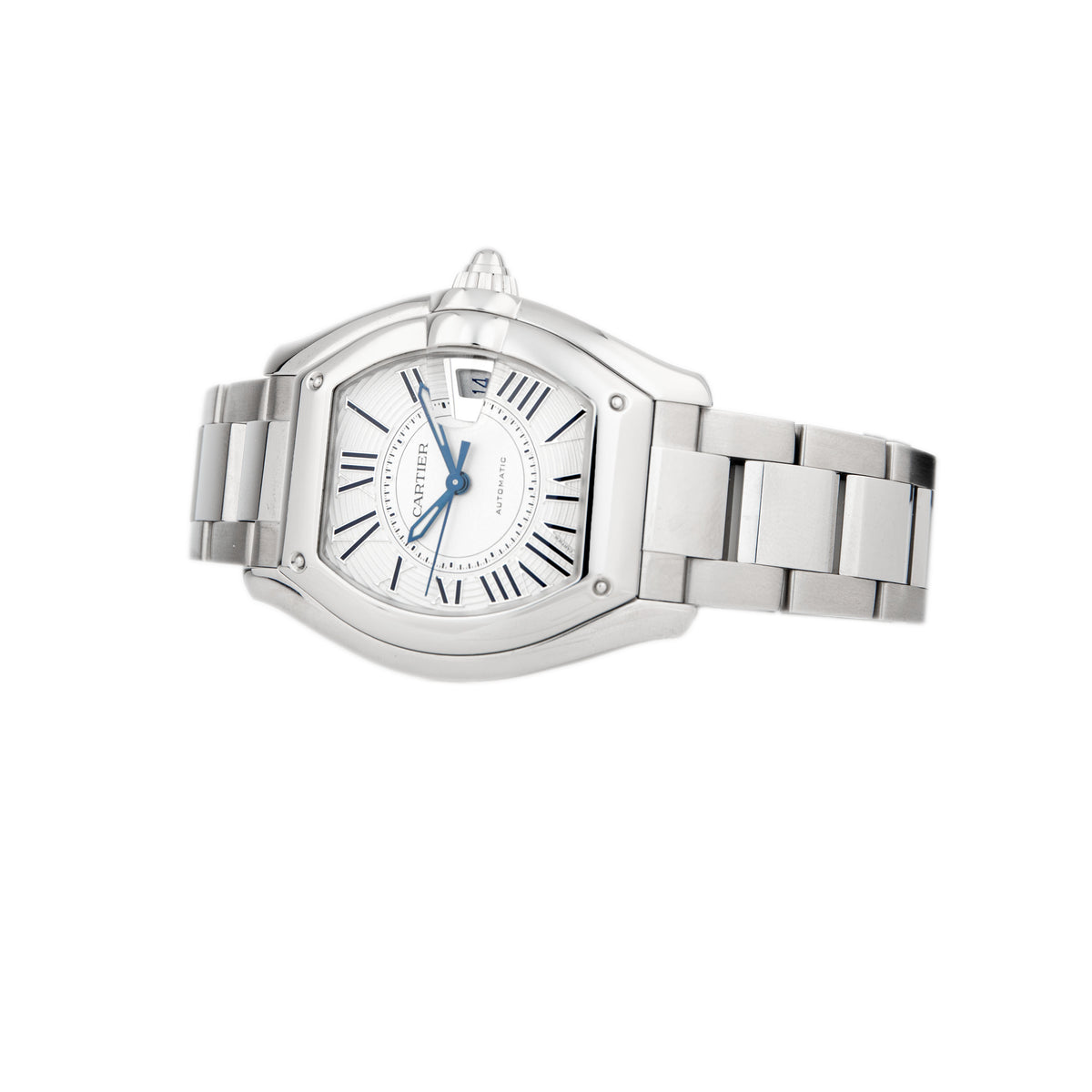 Cartier Roadster Stainless Steel Silver Dial 47.2x38.8mm WSRD0020 Full Set