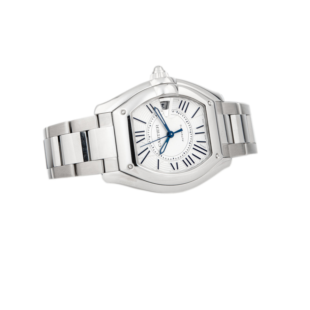 Cartier Roadster Stainless Steel Silver Dial 47.2x38.8mm WSRD0020 Full Set