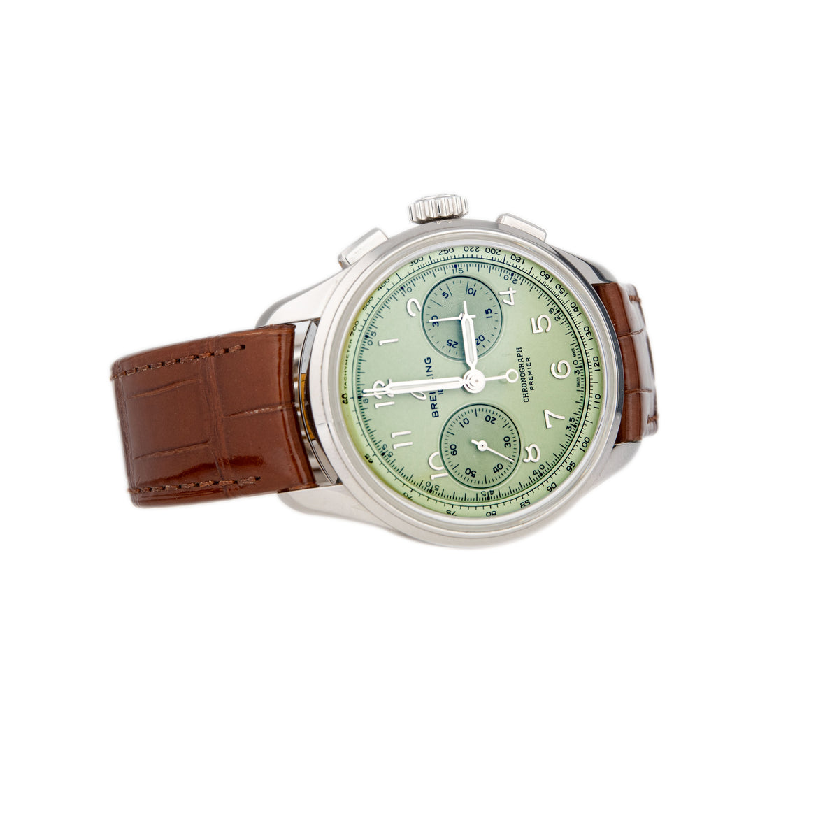 Breitling Premier B09 Stainless Steel Pistachio Green Dial 40mm AB0930D31L1P1 Full Set