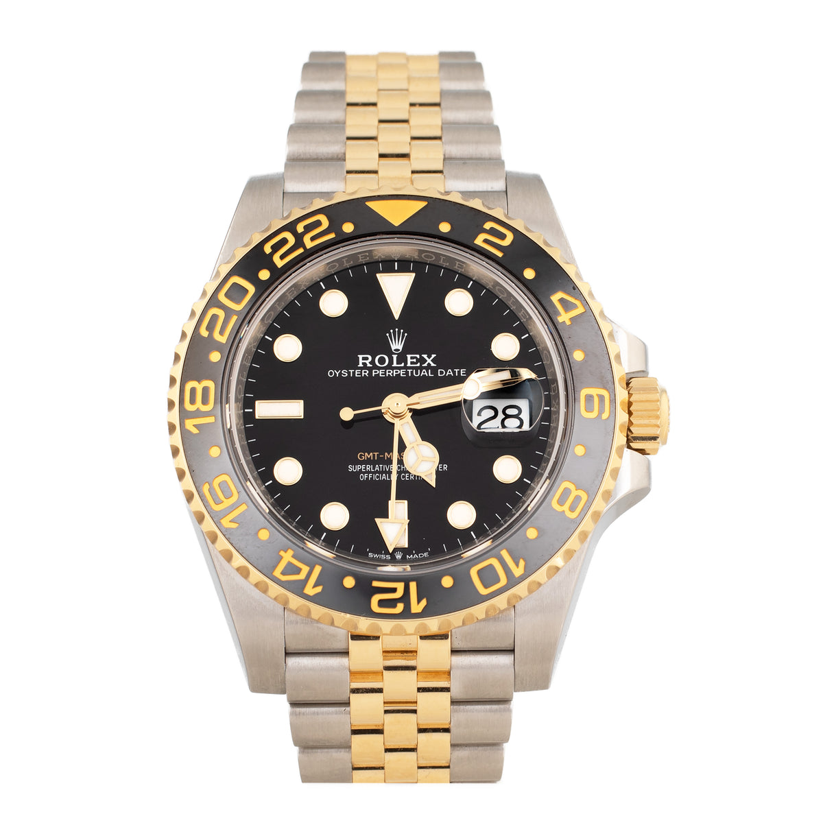 Rolex GMT-Master II Stainless Steel & Yellow Gold Black Dial Jubilee 40mm 126713GRNR Full Set