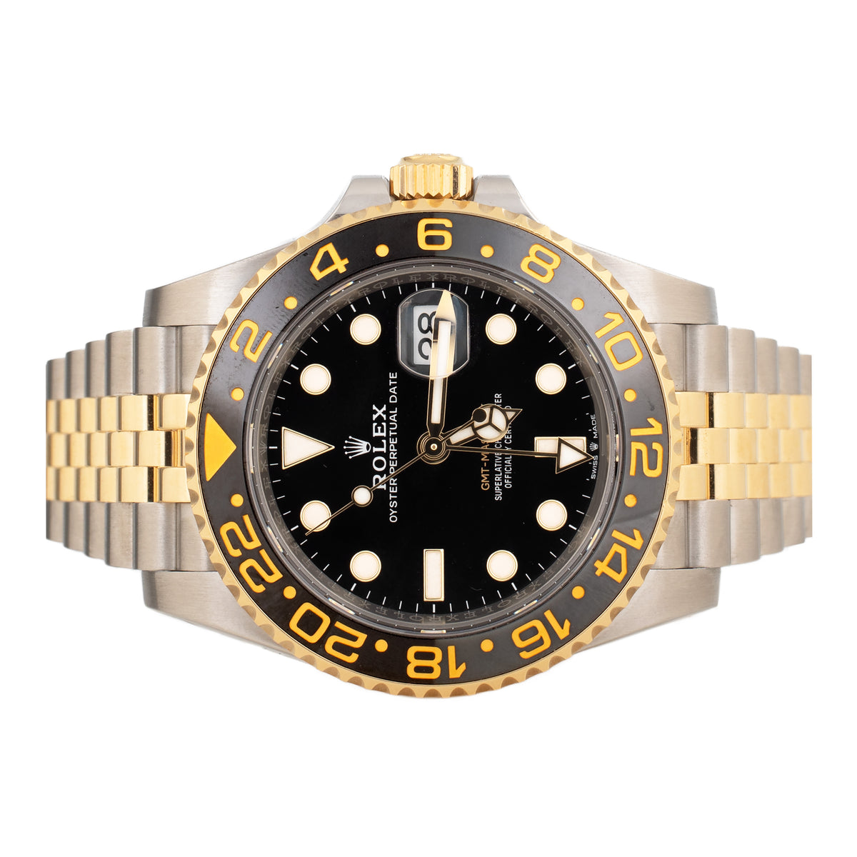 Rolex GMT-Master II Stainless Steel & Yellow Gold Black Dial Jubilee 40mm 126713GRNR Full Set