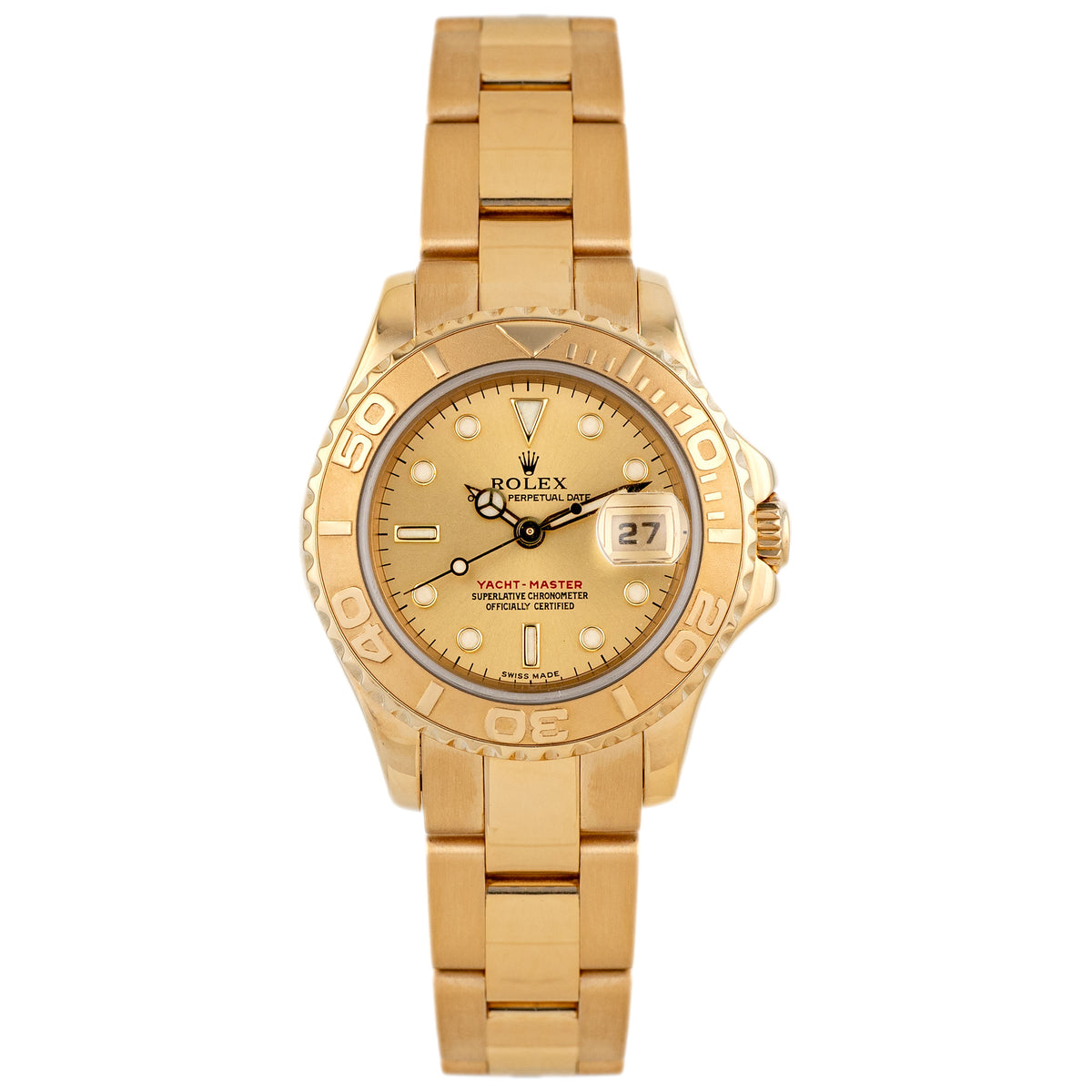 Rolex Yacht-Master Yellow Gold Gold Dial 29mm 169628